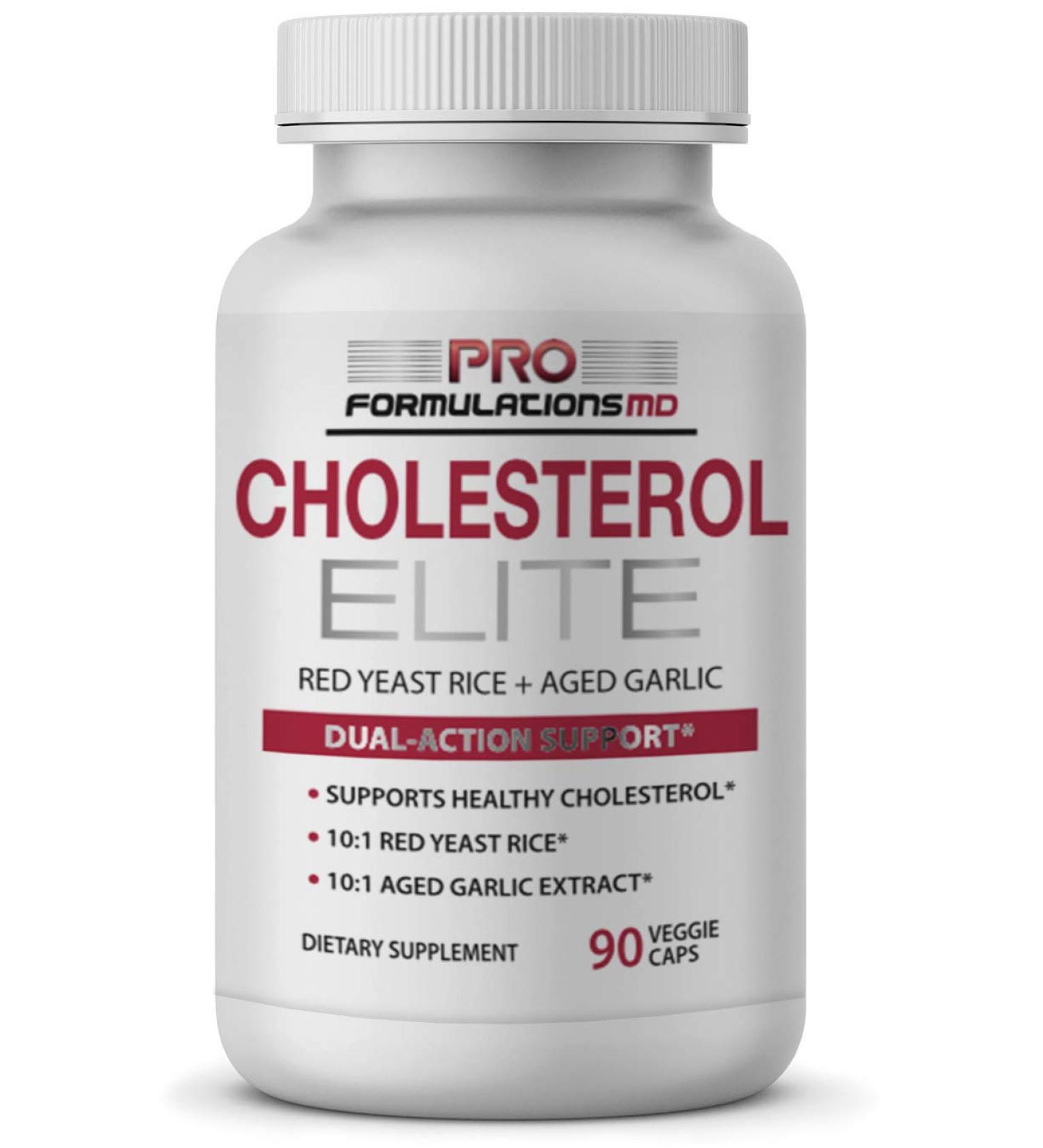 Pro Formulations MD Cholesterol Elite - Dual Action Support with Red Yeast Rice & Aged Garlic Extract - 90 Vcaps - Buy Online on GoSupps.com