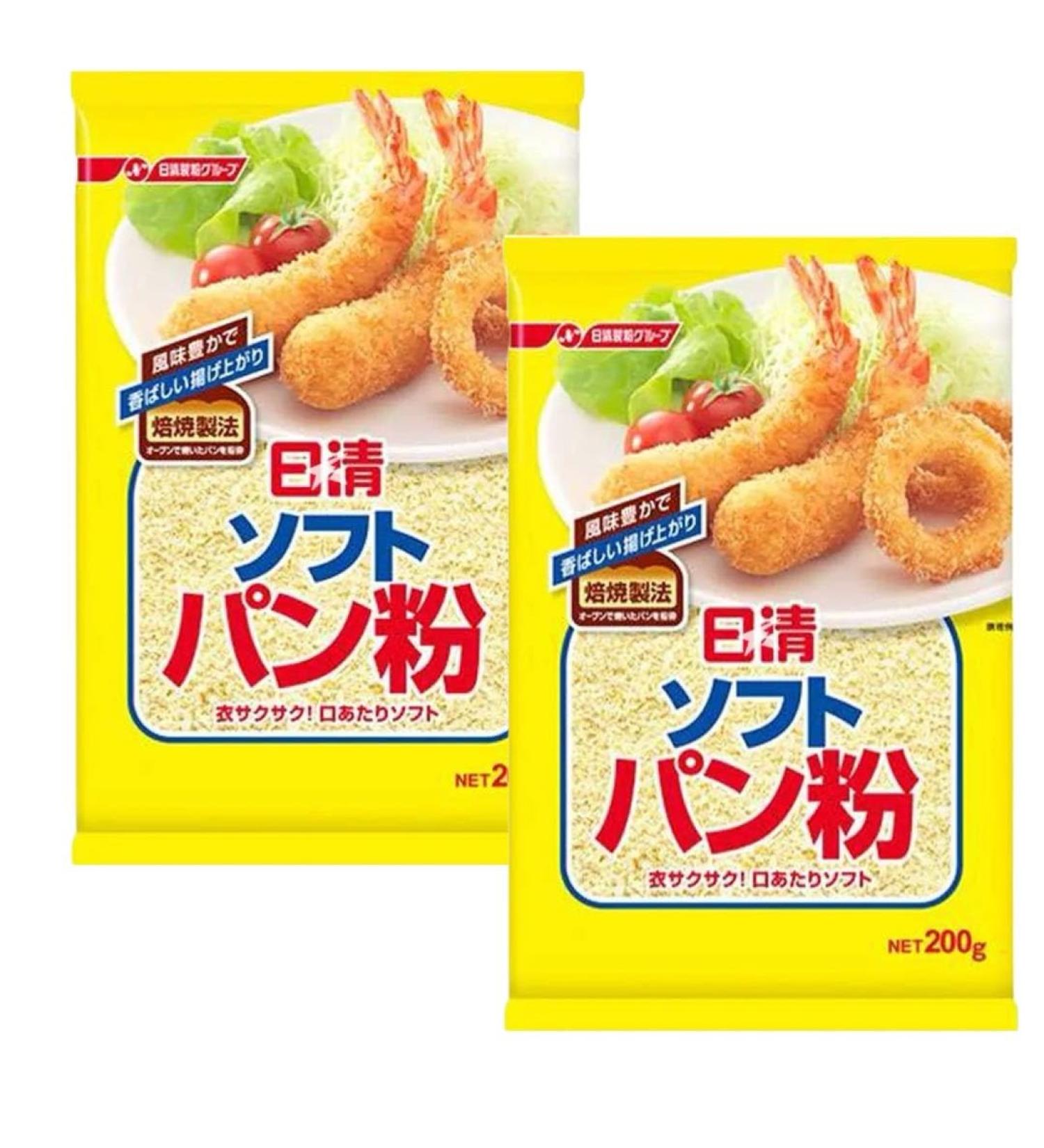 Nissin Japanese Soft Panko Breadcrumbs Flakes for Tonkatsu Tempura 200g (2 Packs) - Buy Online on GoSupps.com