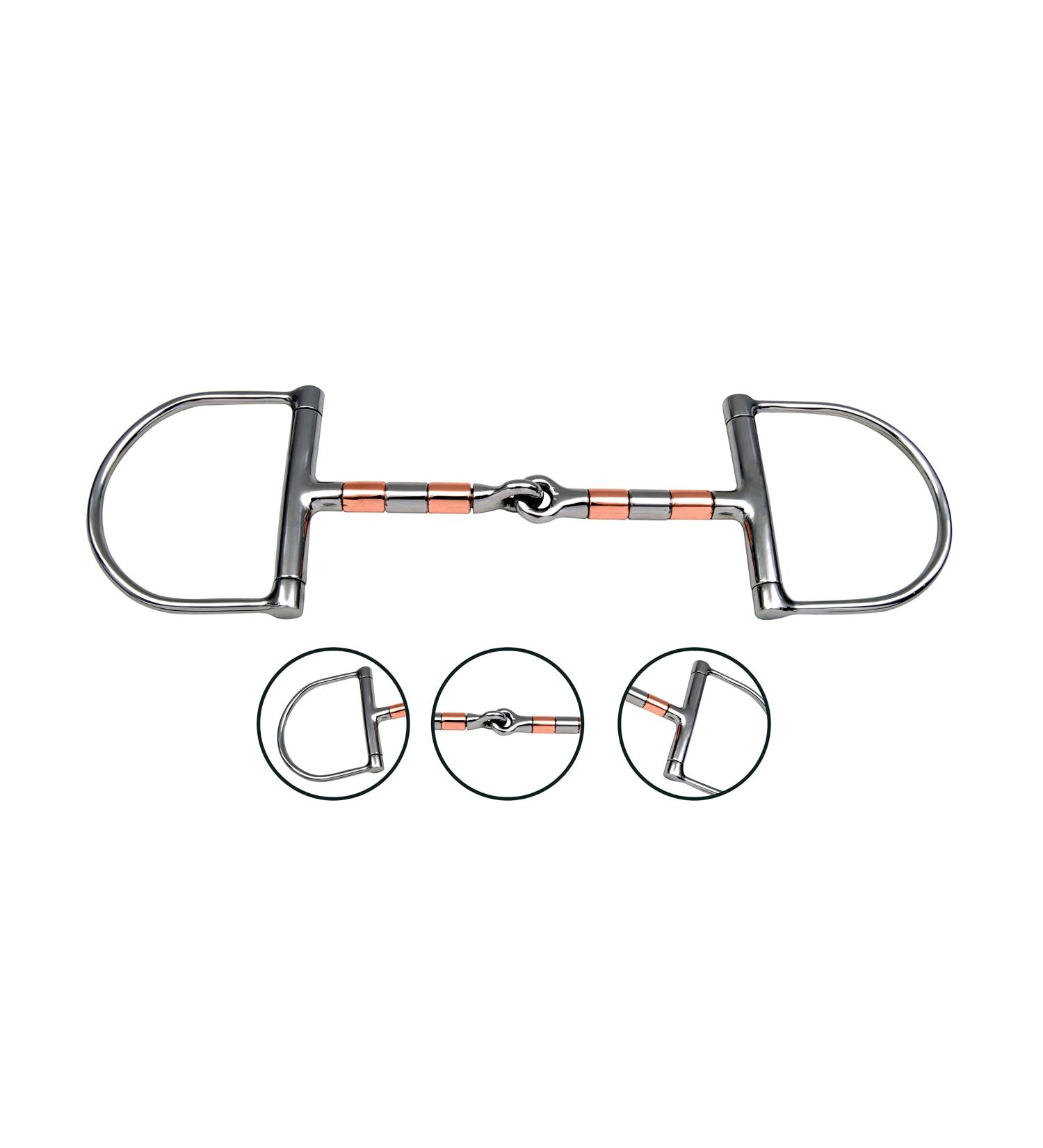 FR FIGHTER Copper Roller Snaffle D Bit Mouth 5 - Horse Bit for Optimal Performance - Buy Online on GoSupps.com
