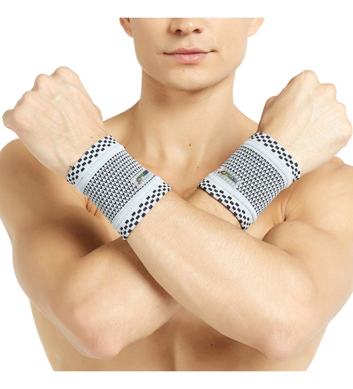 NeoTech Care Bamboo Fiber Wrist Band - Elastic & Breathable Sports Gear for Men & Women - Gray (1 Pair) - Perfect for Gym & Training - Buy Online on GoSupps.com