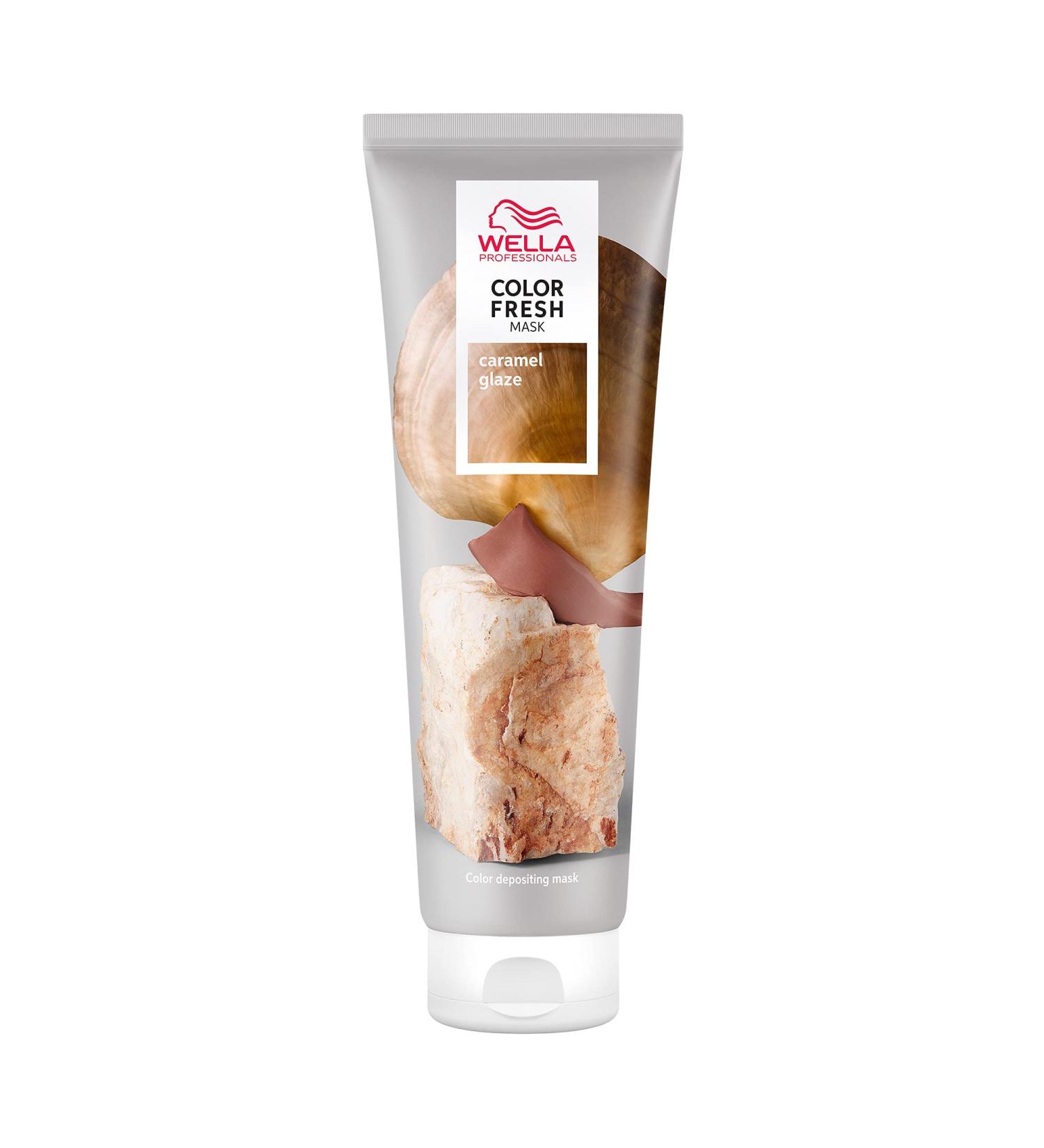 Wella Professionals Color Fresh Mask Temporary Colour Refresh Treatment Semi-Permanent Hair Dye Hair Gloss Treatment for Brown Hair 150 ml (Pack of 1) Caramel Glaze - Buy Online on GoSupps.com