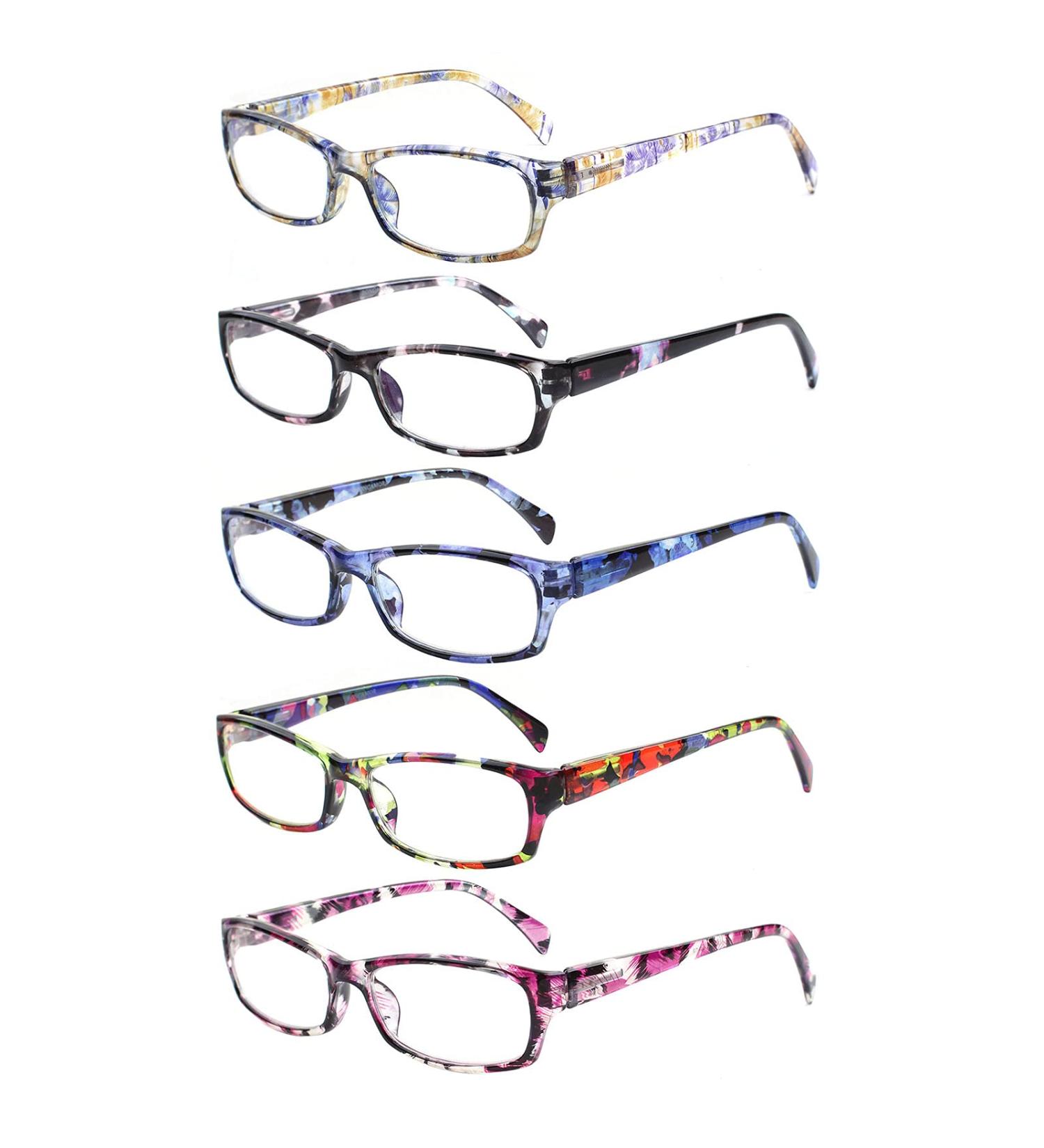 5 Pack Anti-Blue Light Computer Reading Glasses for Men and Women - 2.0 x Magnification - Buy Online on GoSupps.com