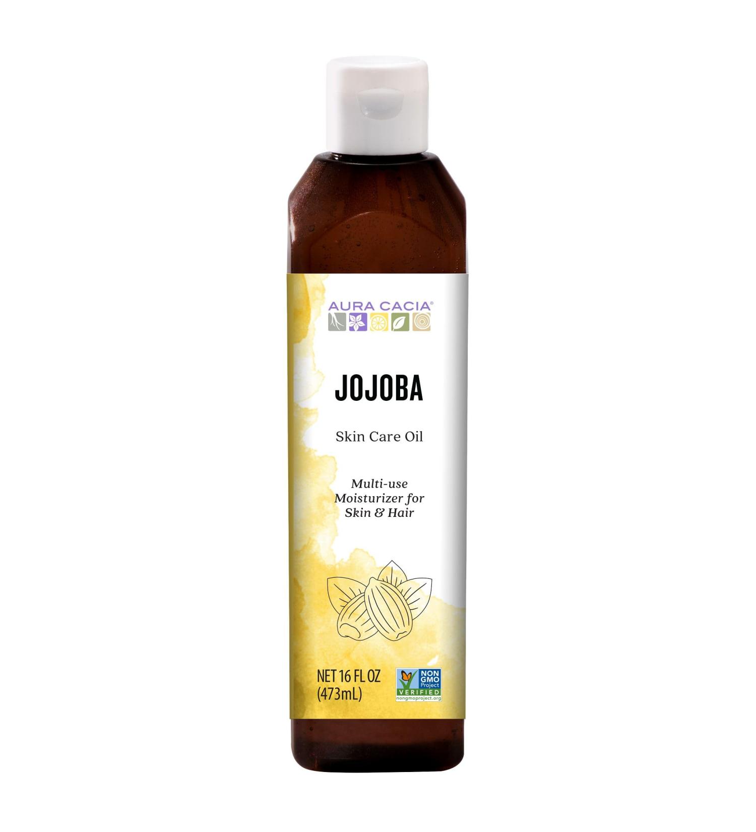 Aura Cacia Jojoba Skin Care Oil 16 fl. oz. - Pure Natural Moisturizer for Glowing Skin | International Shipping - Buy Online on GoSupps.com