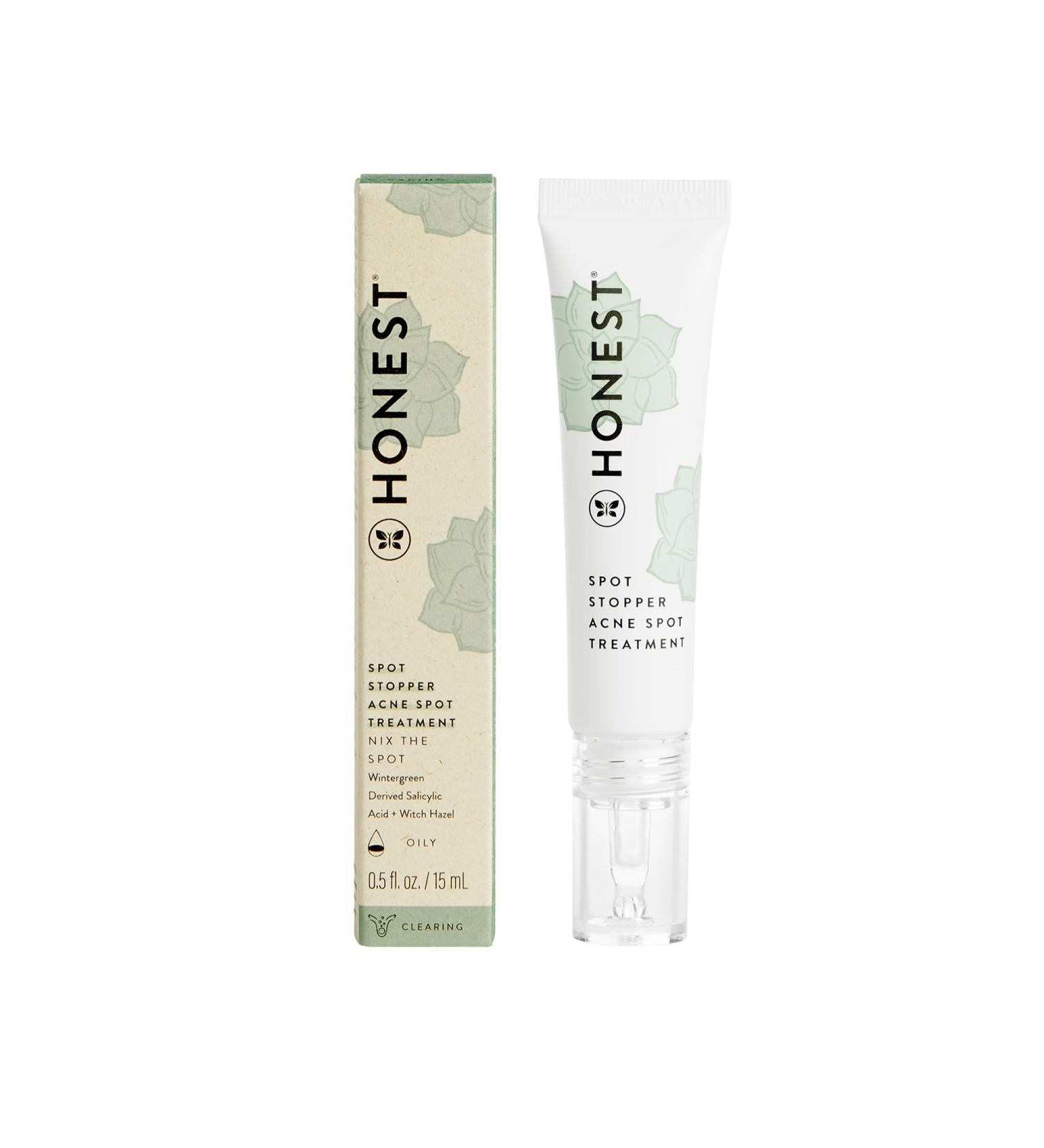 Honest Beauty Acne Spot Treatment for Oily Skin | Salicylic Acid & Glycolic Acid | Vegan Cruelty-Free | 0.5 fl oz - Buy Online on GoSupps.com