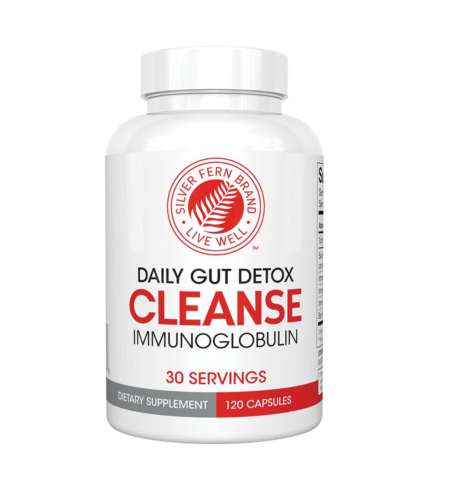 Silver Fern Cleanse - Daily Gut Detox with IgG, IgA, and IgM - 120 Capsules - 30 Day Supply - Buy Online on GoSupps.com