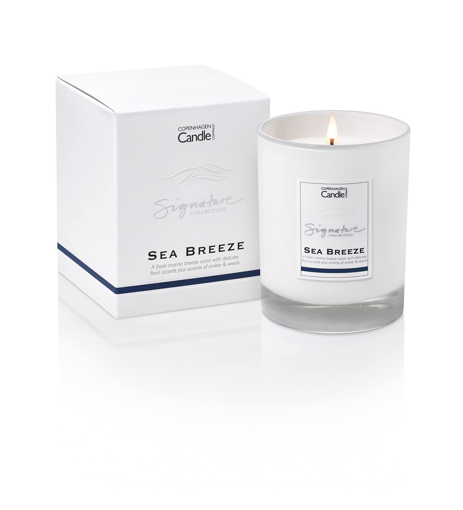 Luxury Scented Candle Gift for Women | 45 Hours Burn Time | Natural Wax Blend | The Copenhagen Company - Sea Breeze (7oz) - Buy Online on GoSupps.com