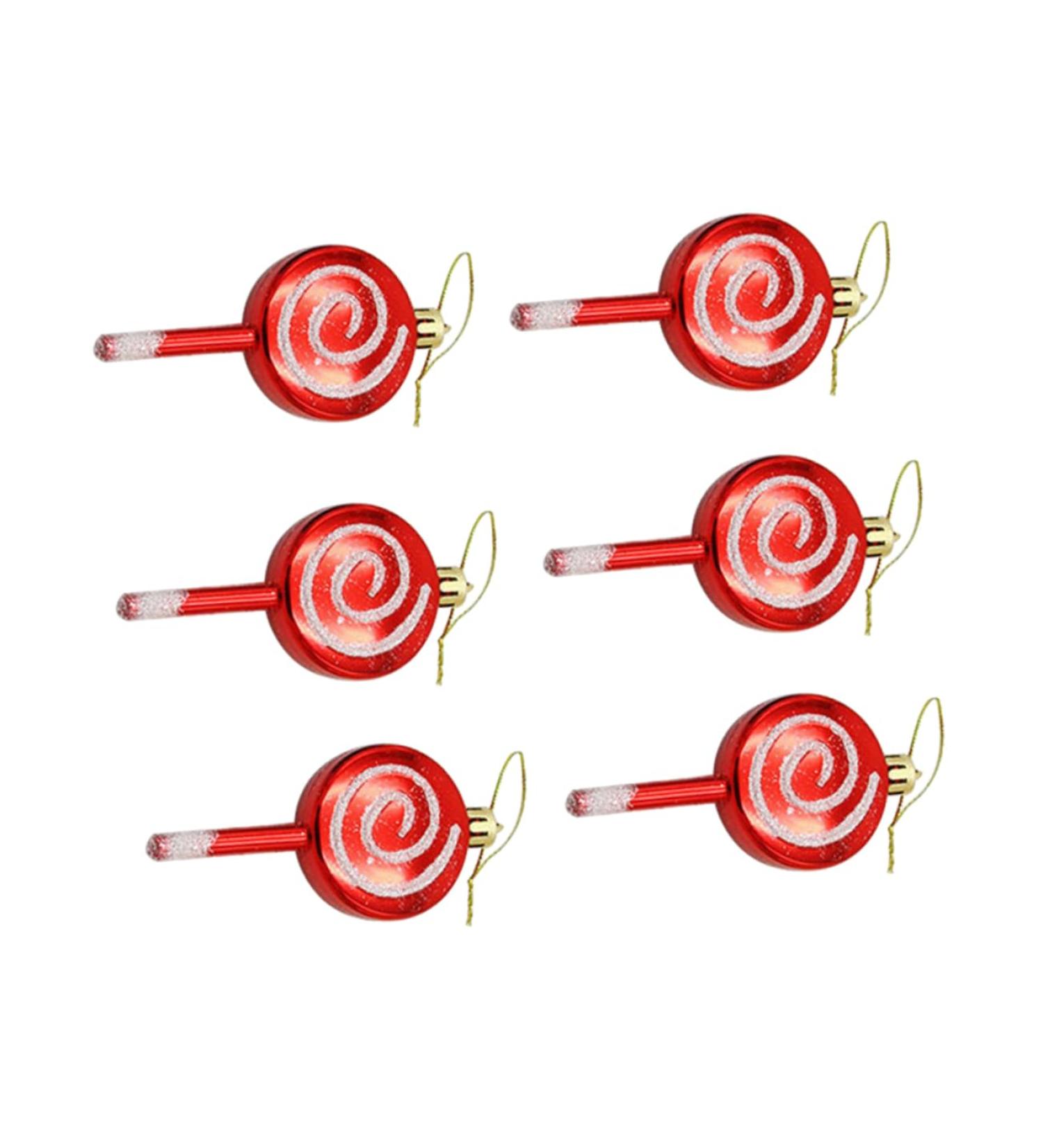 Zerodeko 6pcs Christmas Ornaments Diy Bag Lollipop Pendant Christmas Window Pendant Simulated Lollipop Pendant Holiday Pendant Christmas Tree Decor Accessory Window Trim Candy Dusting Child - Buy Online on GoSupps.com