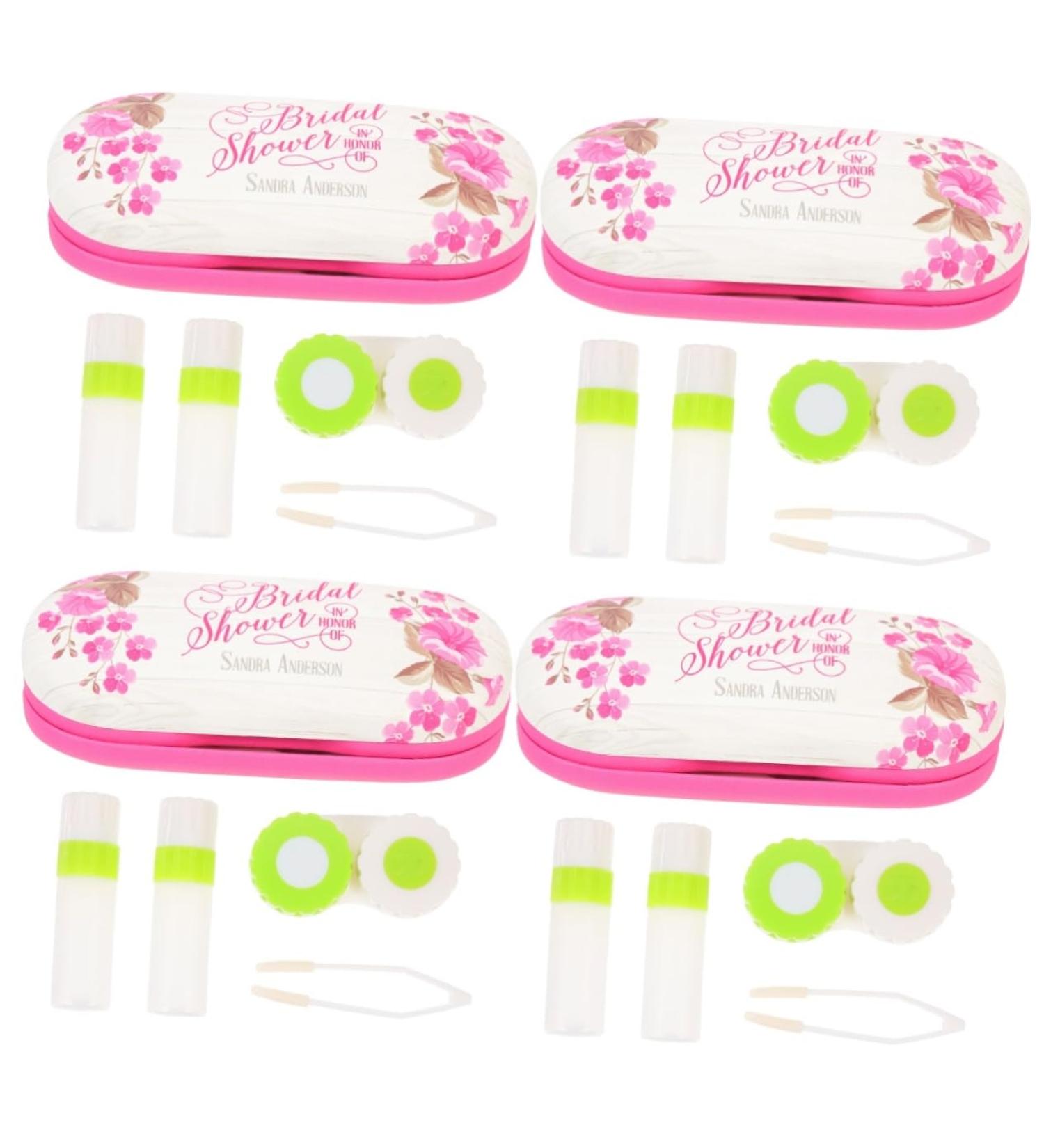 Buy SOLUSTRE 4 Sets Double Layer Glasses Cases - Elegant Leather PU Storage for Women - International Shipping Available - Buy Online on GoSupps.com