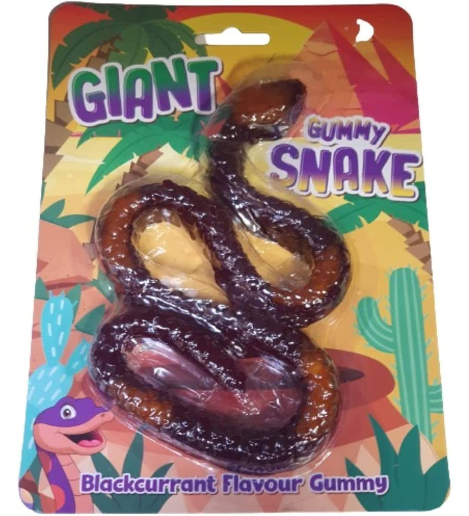 Giant Snake Gummy Jelly Novelty Sweets Gummies Flavoured Jellies Blackcurrant Flavour Gummy 120g (Giant Snake)