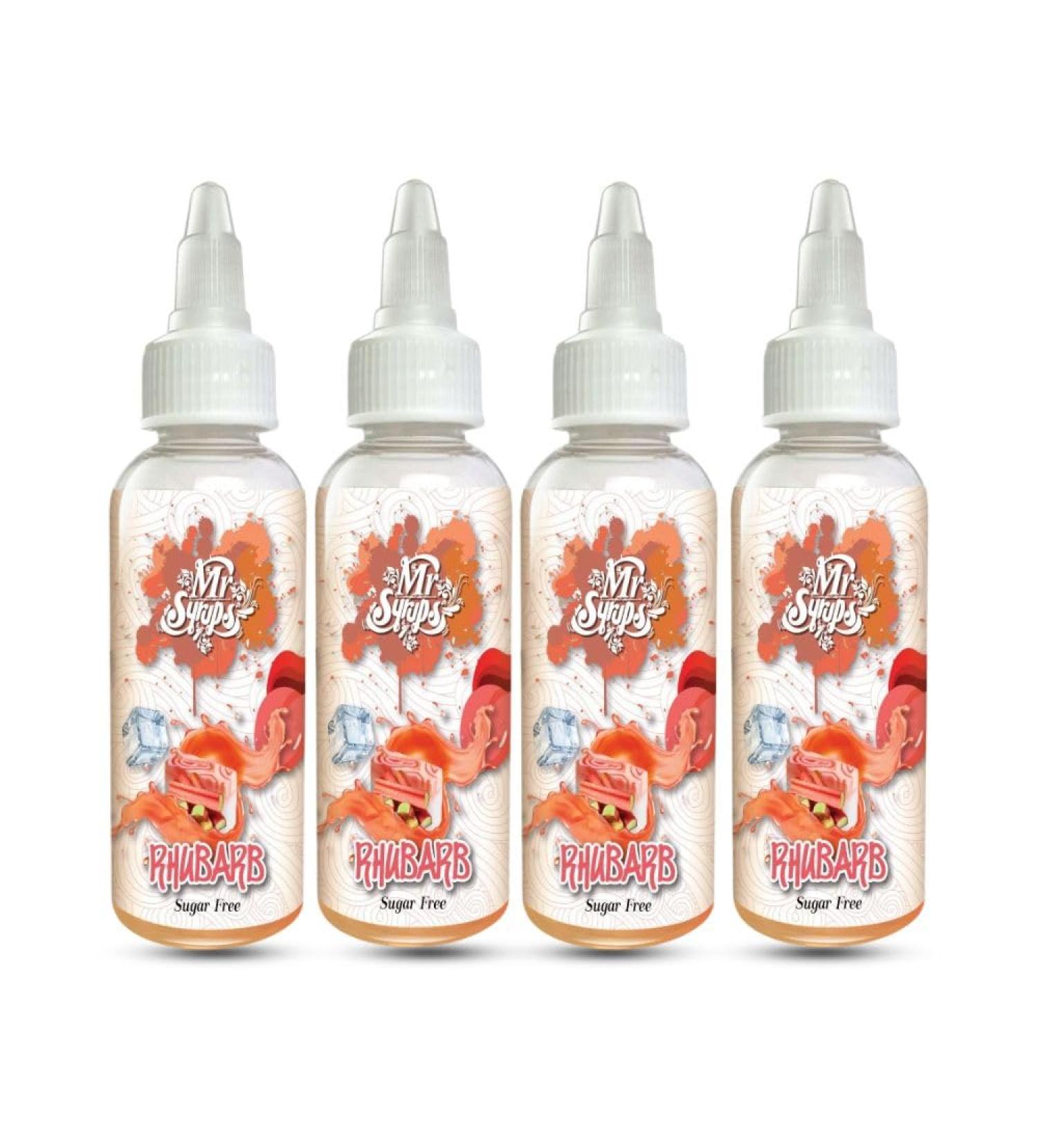 Mr Syrups Delicious Rhubarb Flavoured Syrup 60ml Best Sugar Free Pure Natural Summer Drink Refeshment Great Syrup for Coffee Milkshakes Mocktail Cocktail Frappes Juices Parties (Pack of 4 Combo) - Buy Online on GoSupps.com