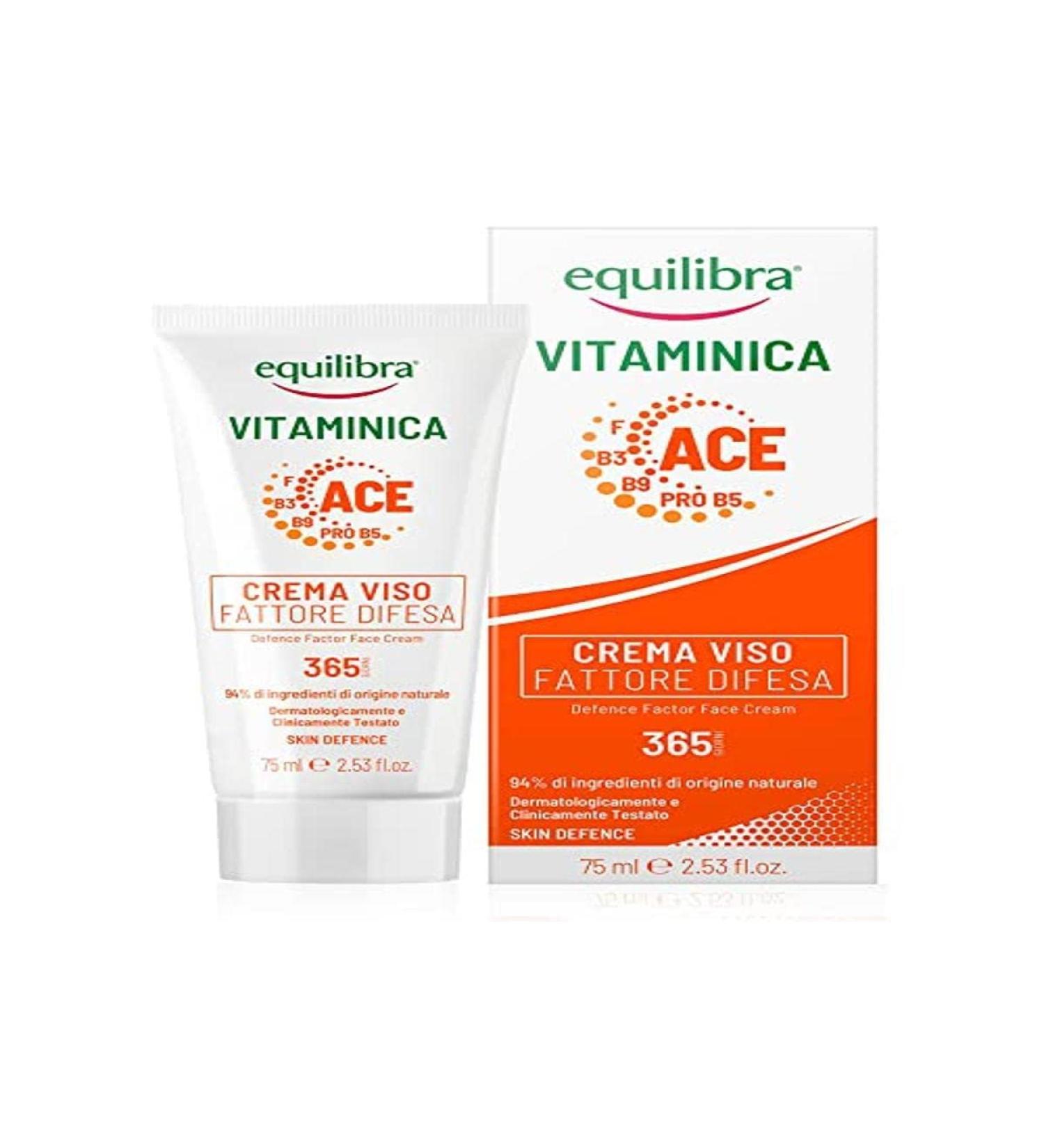 Equilibra Equilibra Rebalancing Repairing Defense Factor Face Cream with Multivitamin Complex Carrot and Mango Oils Lychee Extract Defends and Protects the Face 365 Days a Year 75 ml
