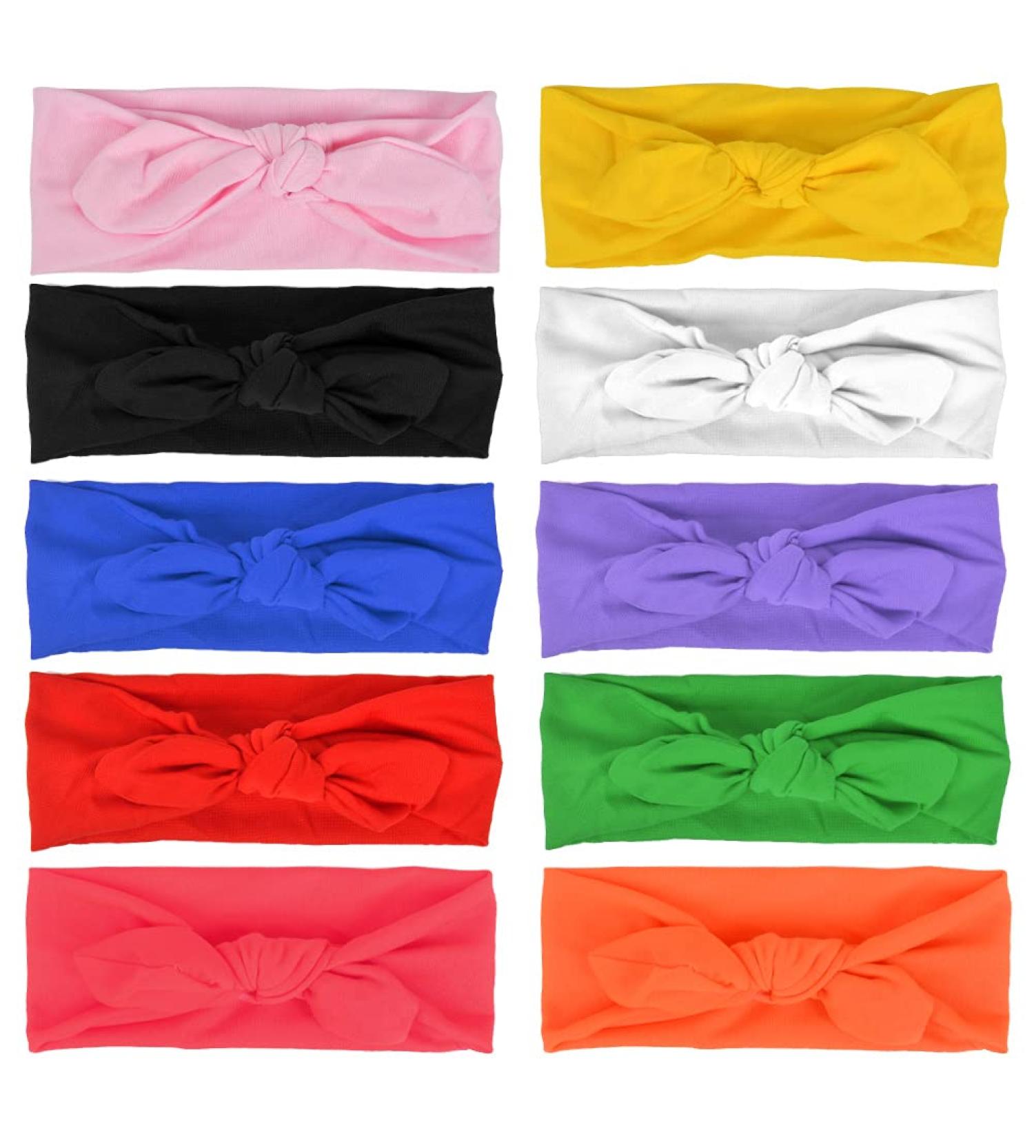 Pack of 10 Women's Headbands - Cute Elastic Hair Bands & Turbans for Girls - Stylish Hair Accessories - Buy Online on GoSupps.com