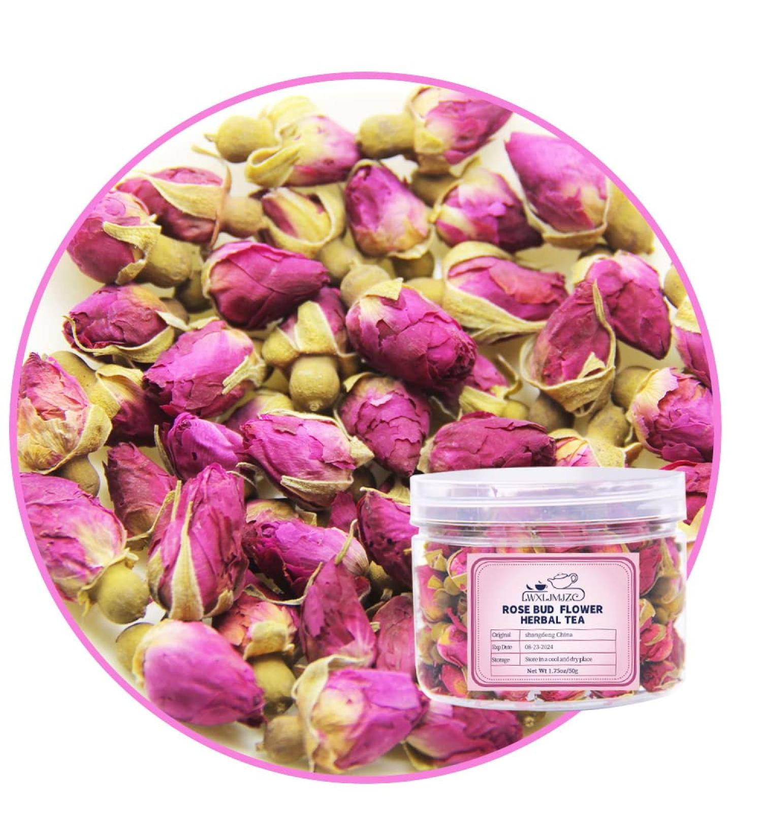 LWXLJMJZC- Dried Rose Buds Tea - Herbal Rose Tea Loose Leaf Blooming Flower Tea 1.75oz/50g 50g Rose Flower Tea - Buy Online on GoSupps.com