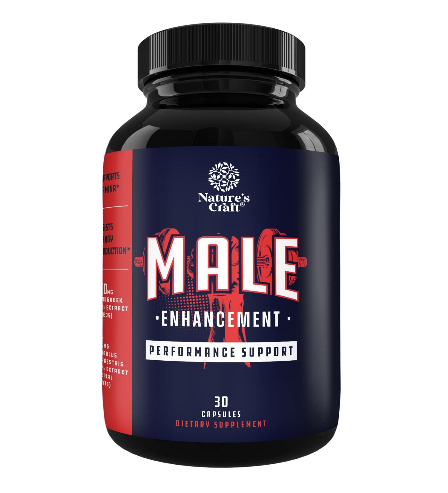 Natural Male Enhancement Supplement with Maca Root, Fenugreek Extract, and Tongkat Ali - Boost Energy and Drive, Stamina Booster - Buy Online on GoSupps.com