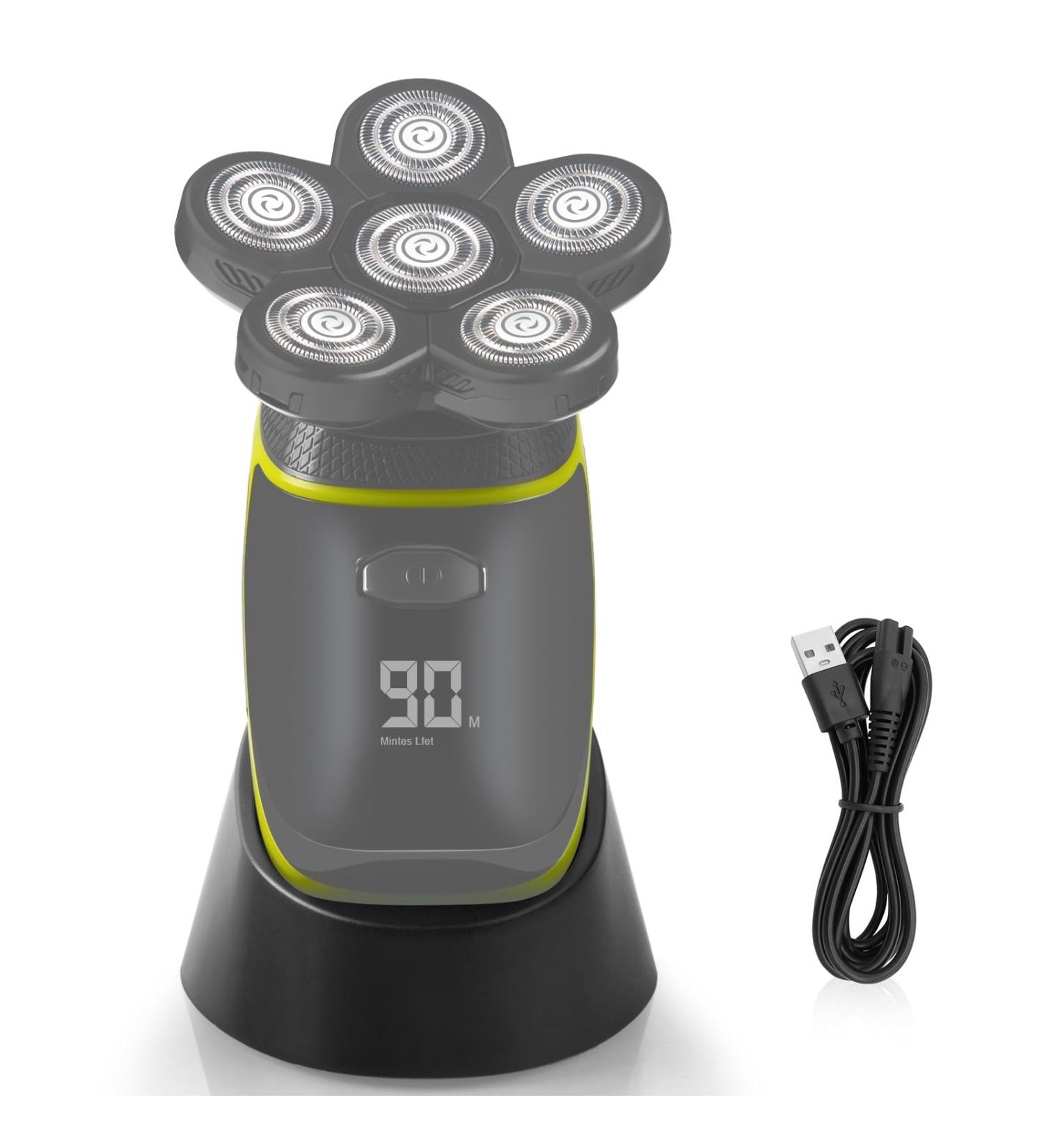 Telfun Anti-Slip Water-Resistant Charging Dock for Head Shaver - USB Powered Stand & Charging Cable for Bald Men | Best eCommerce Shipping Internationally - Buy Online on GoSupps.com