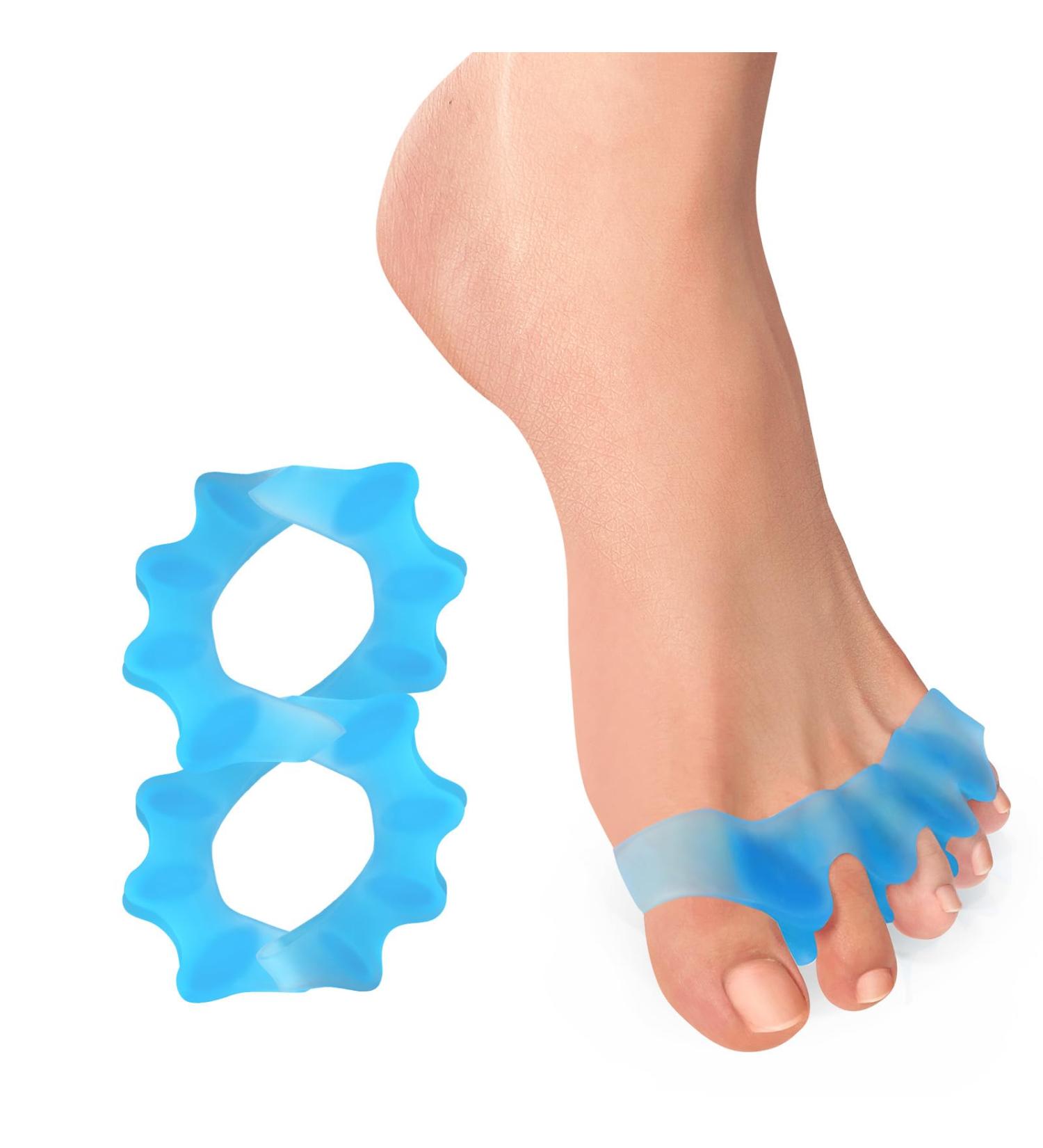 Toe Spacers & Separators - 8-Pack Bunion Corrector for Ideal Toe Alignment | Gel Toe Separators for Men & Women | Perfect Gift (Blue) - Sizes L: Women s 11+ Men s 10+  - Buy Online on GoSupps.com