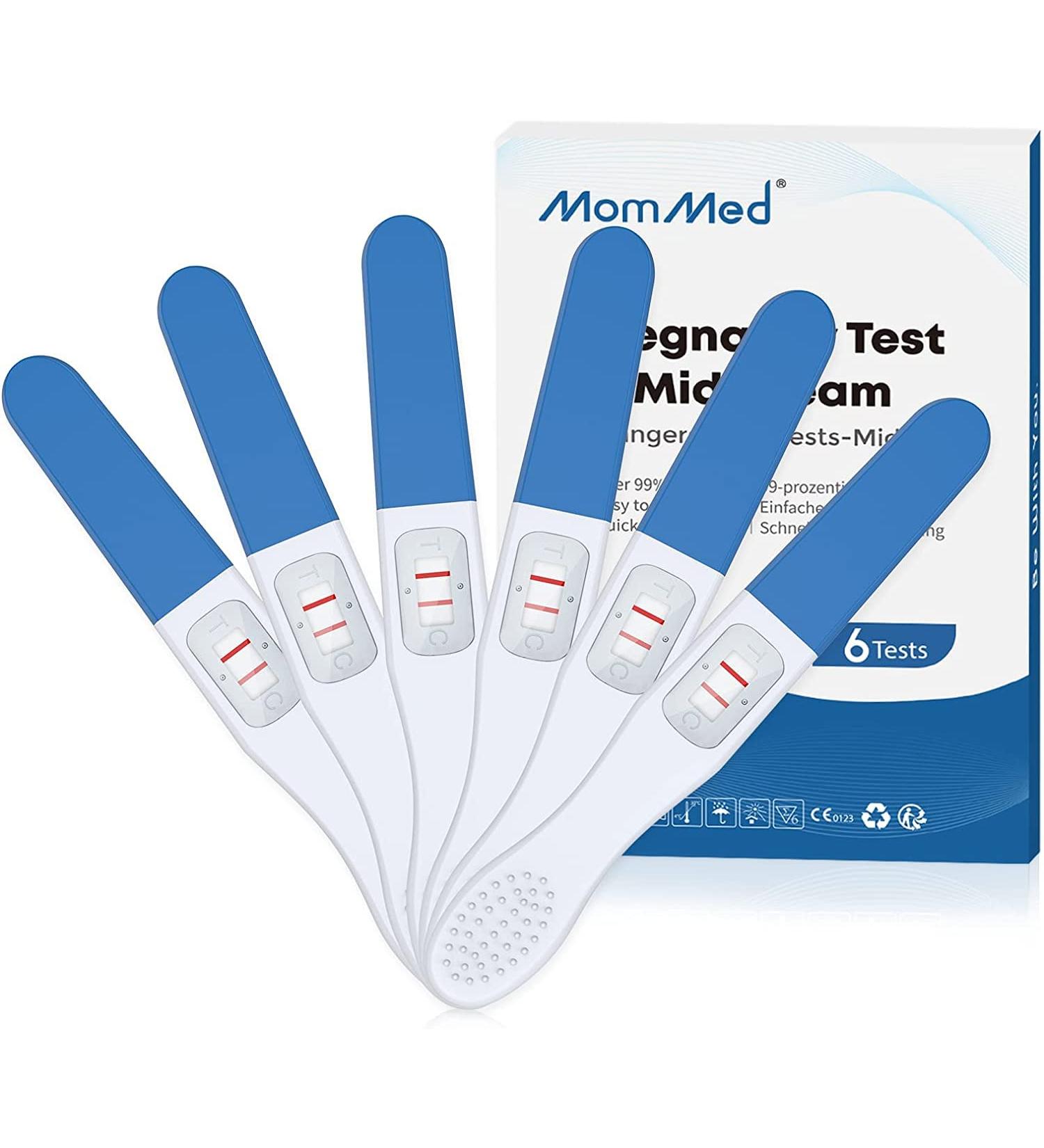 MomMed 6 Pack Midstream Pregnancy Test - Home Pregnancy Test Early Detection Test Incredibly Accurate Super Fast Results HCG Testing Kit (6 pack-Blue) - Buy Online on GoSupps.com
