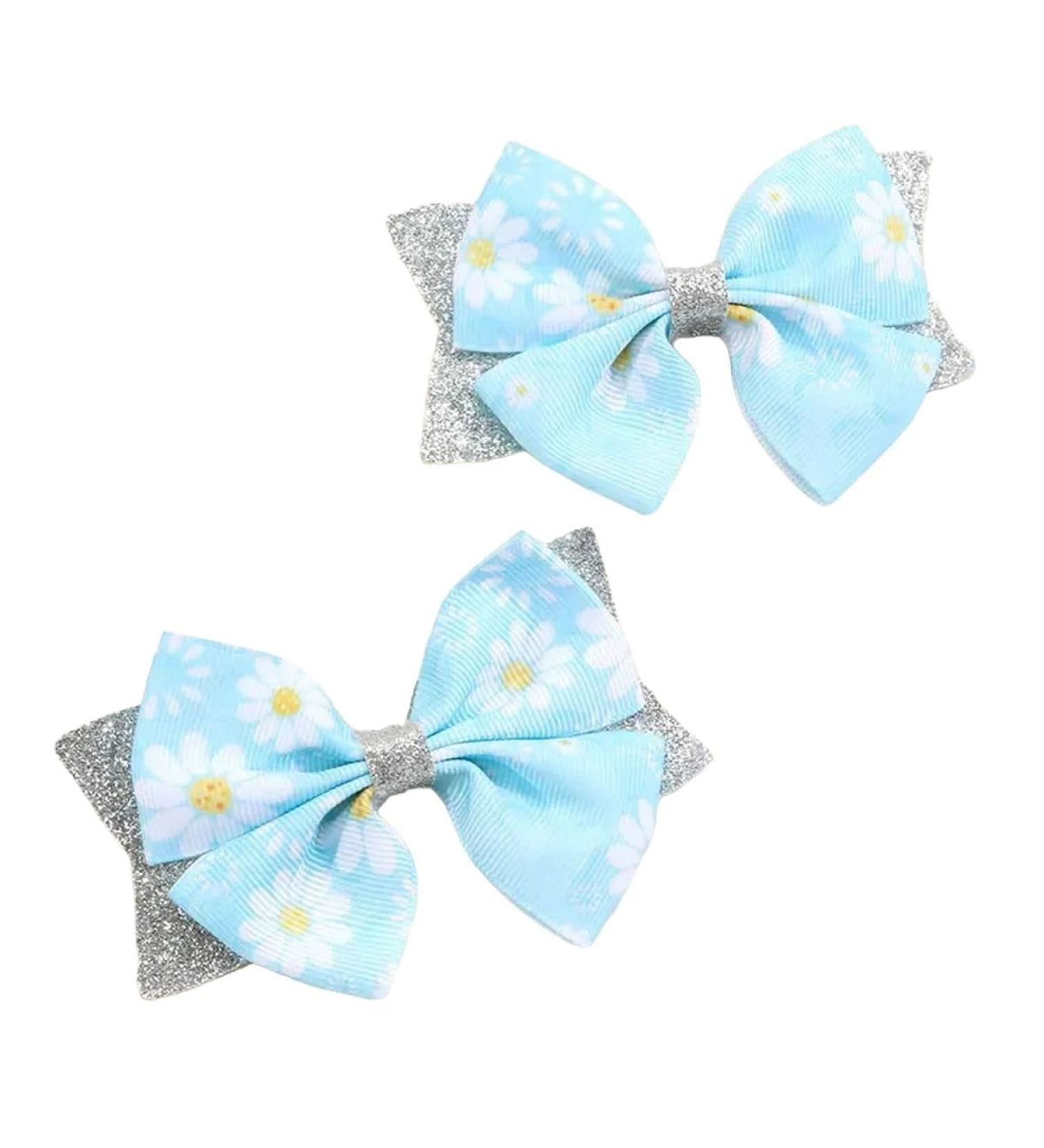 New 2025 2Pcs Glitter Hair Bow Clips For Ribbon Hairpin Barrettes Handmade Ice Cream Bowknot Hair Clips Girs Hair Accessories Jewelry Fashion Accessories Creative Gift - Buy Online on GoSupps.com