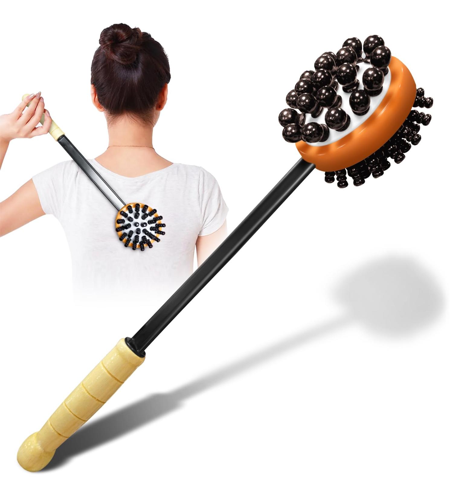 Premium Wooden Fascia Roller & Massage Scooter | Muscle Relaxation & Body Shaping Gua Sha | Anti-Cellulite Beech Wood - Buy Online on GoSupps.com