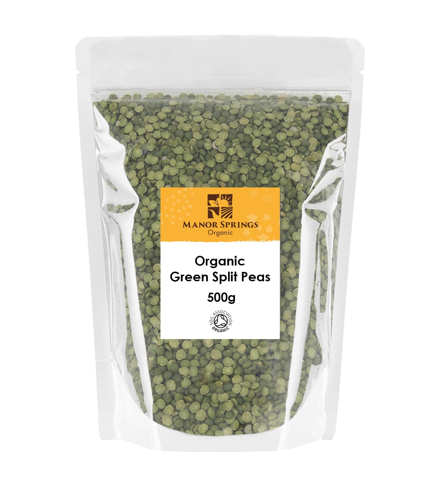 Manor Springs Organic Green Split Peas 500g | Premium Quality | Certified Organic - Buy Online on GoSupps.com