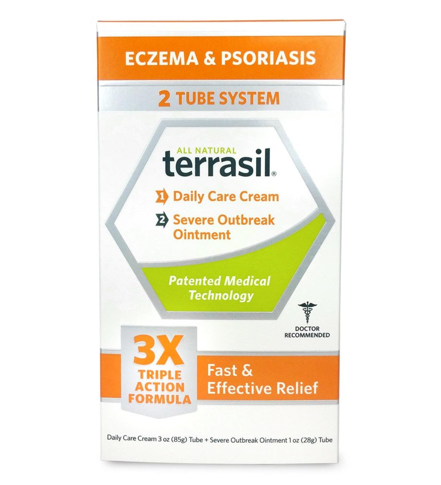 Terrasil Eczema & Psoriasis Kit - 3X MAX Antifungal Formula for Severe Outbreaks - Buy Online on GoSupps.com