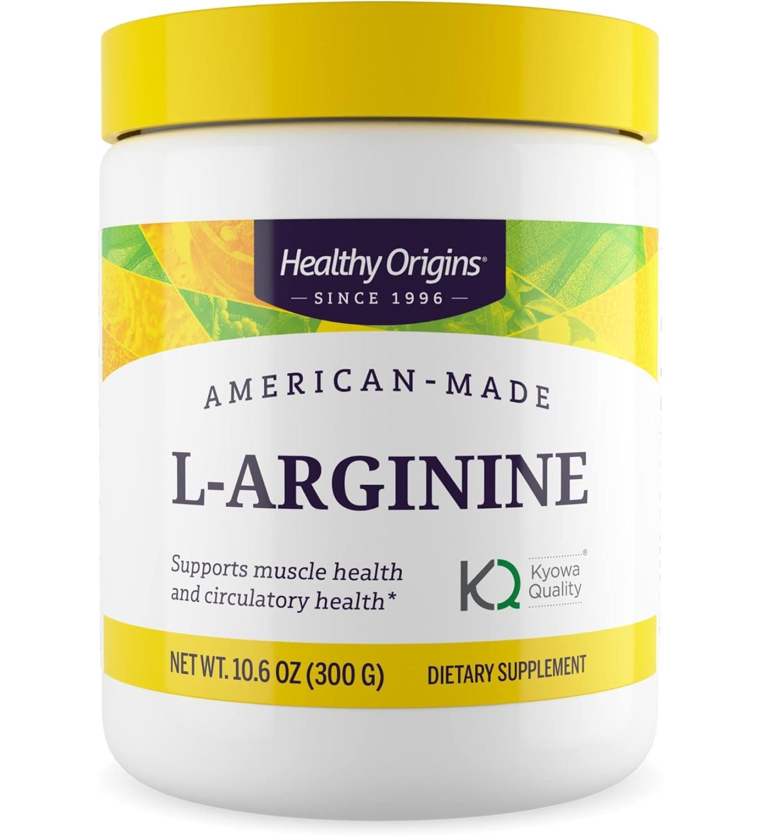 Healthy Origins - L-Arginine (American-Made Non-GMO Gluten Free Muscle Support) 10.6 Ounce - Buy Online on GoSupps.com