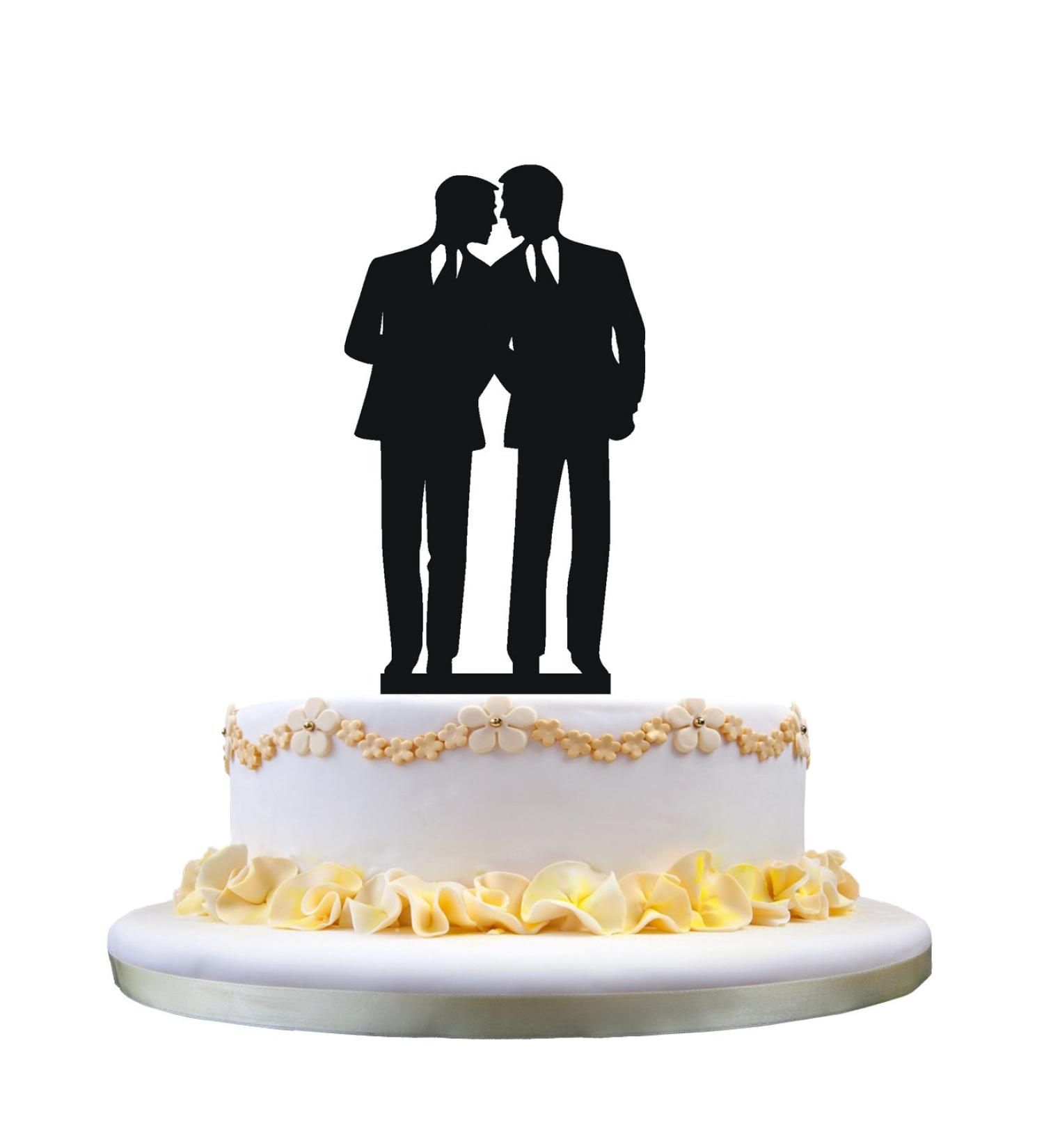 Gay Wedding Cake Topper Groom to Groom Cake Topper for Men Gift