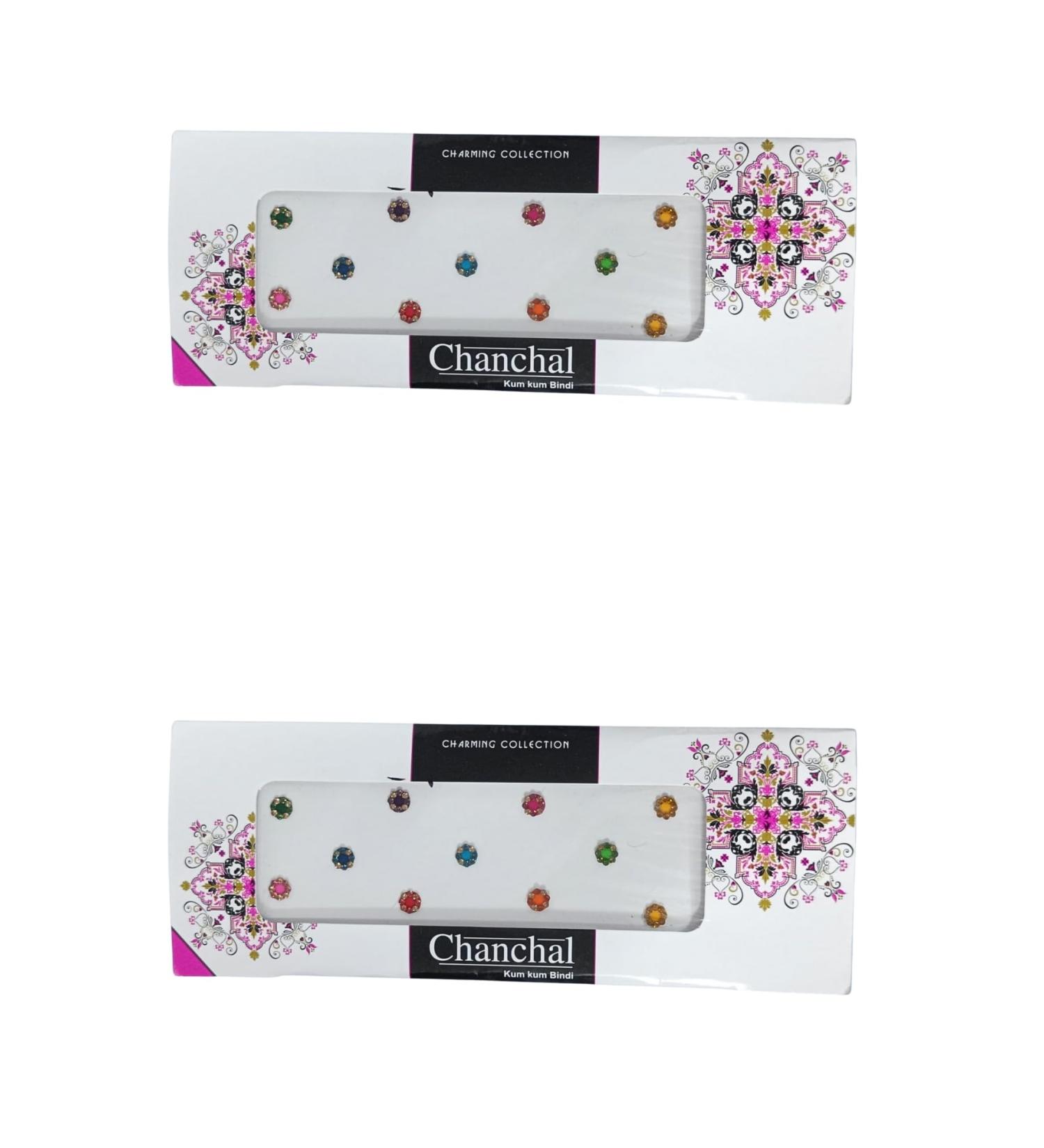 Fashionable Attractive Multicolor Look Bindi Daily Use Simple Forehead Bindi For Women