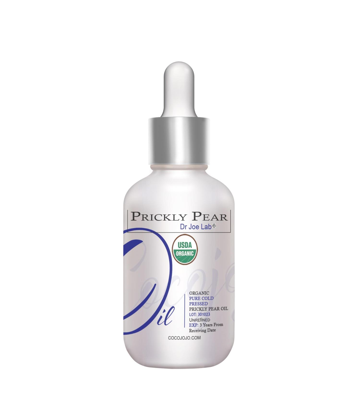 Dr Joe Lab Organic Prickly Pear Seed Oil - USDA Certified - Pure Raw Cold Pressed Virgin Non-GMO Vegan Carrier Oil for Skin Hair Nails Face Arms Body- 1 oz Glass & Dropper - Buy Online on GoSupps.com