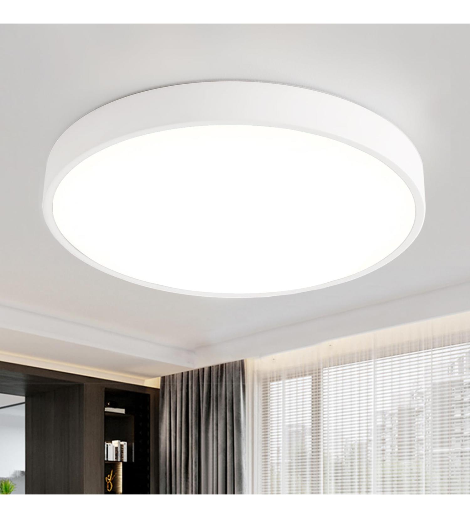 Nats 36W LED Ceiling Lamp - Warm White 3000K Ultra-Slim Modern Lighting for Living Room Bedroom Kitchen & Office - 400x40mm 2880lm - International Shipping Available - Buy Online on GoSupps.com