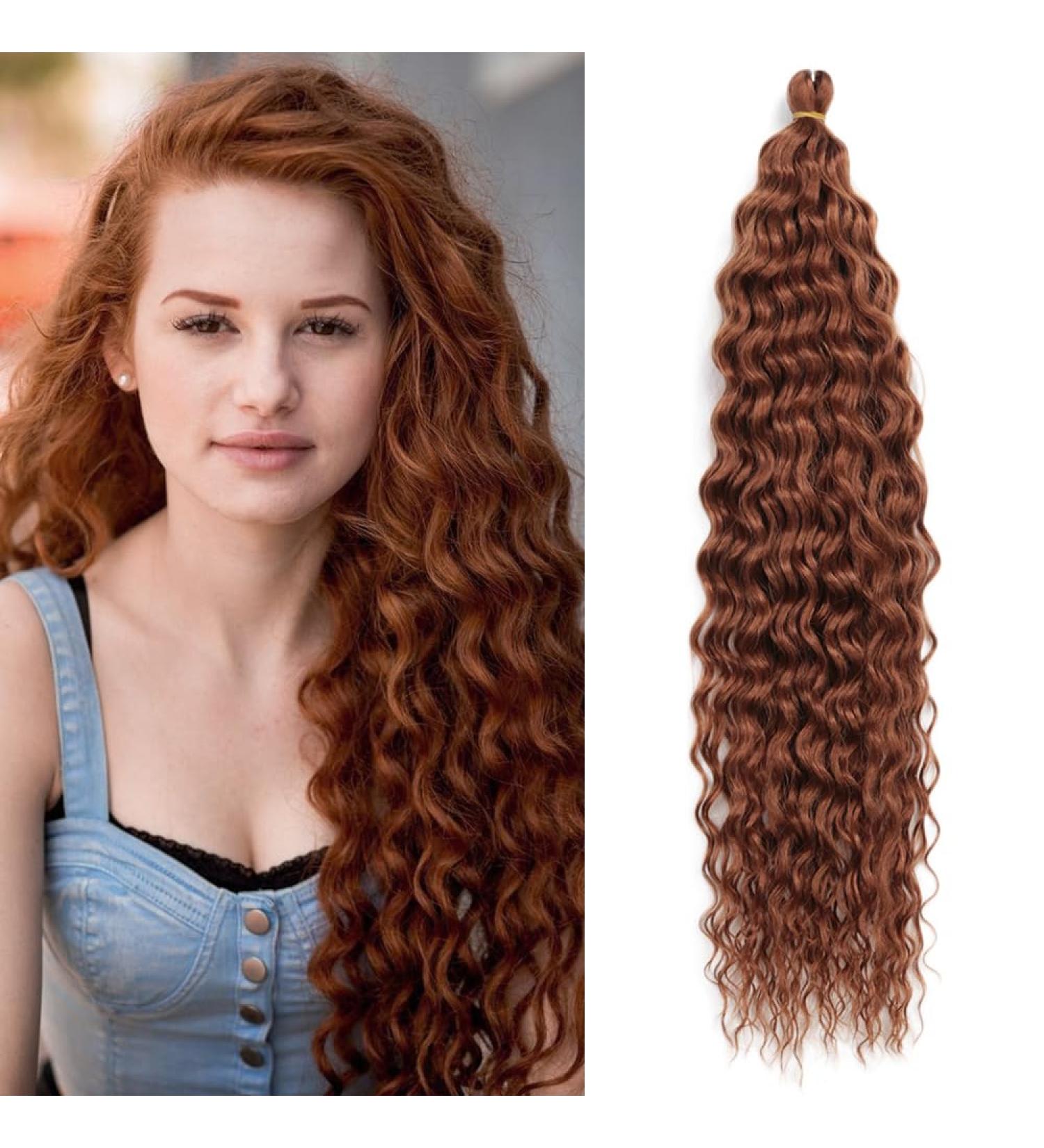 DSoar 26 Deep Twist Crochet Hair - 3 Packs Ocean Wave Curly Bohemian Crochet Braids | Synthetic Hair Extensions for Women & Girls (30#) - Buy Online on GoSupps.com