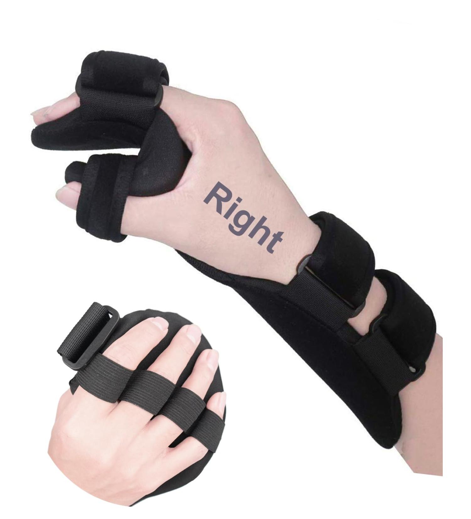 Soft Stroke Resting Hand Splint | Carpal Tunnel Wrist Brace | Night Immobilizer & Finger Stabilizer for Arthritis & Tendonitis - Right Medium - Buy Online on GoSupps.com