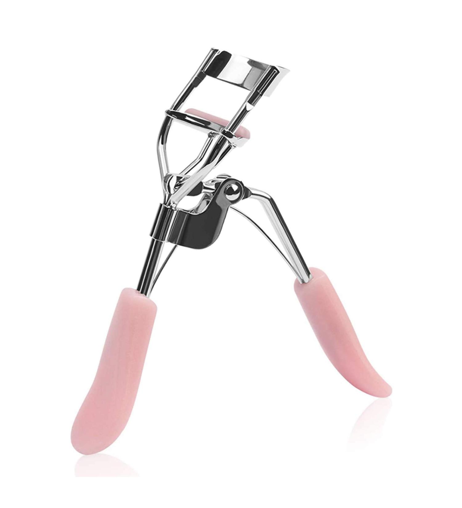 Buy Eyeline Stainless Steel Eyelash Curler with Pink Silicone Pads | Extra Volume Makeup Tool for Curved Lashes - International Shipping - Buy Online on GoSupps.com