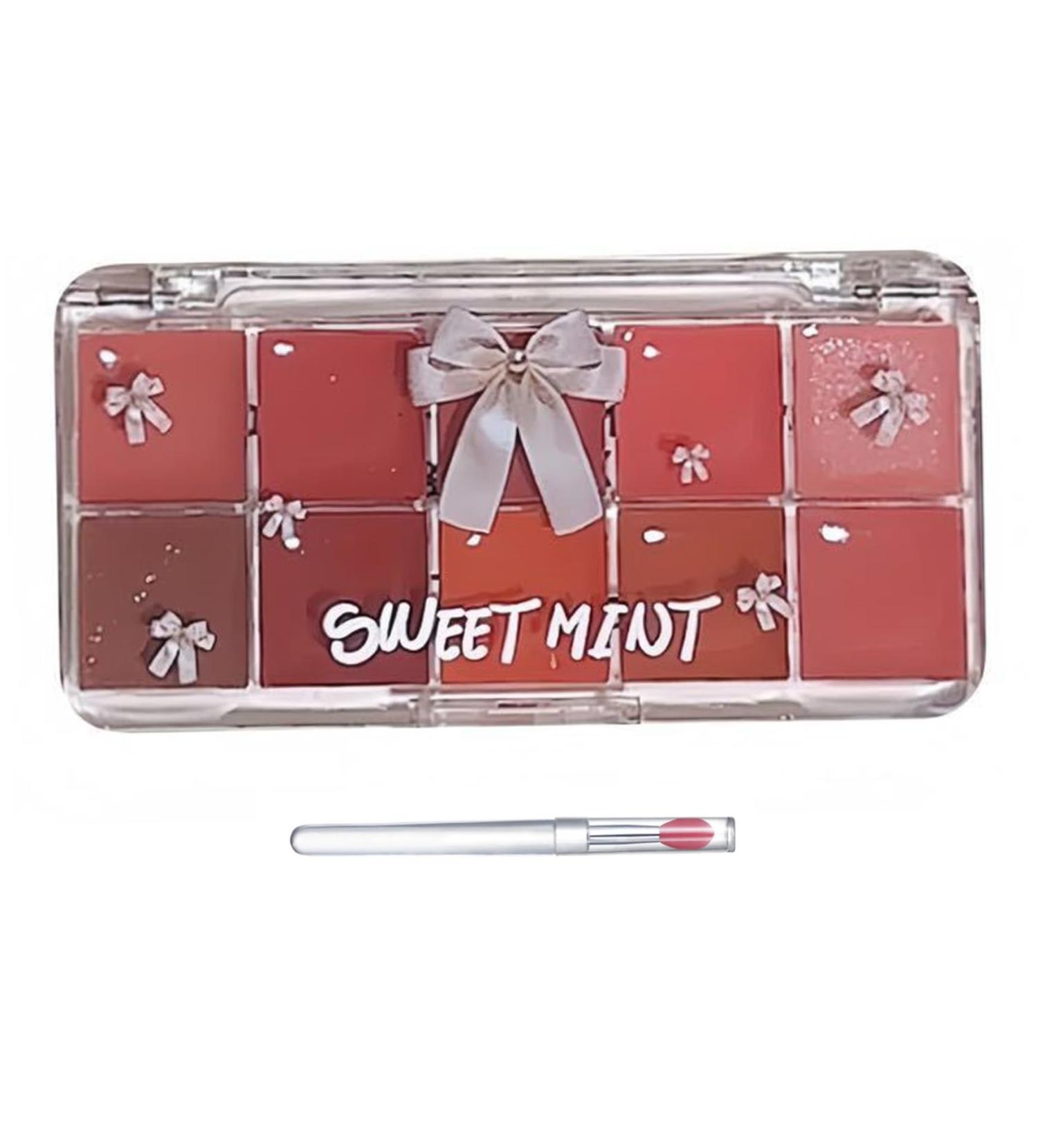 Pastoralist 10 color lip palette jelly lip gloss palette 10 color moisturizing lip palette high pigmented lipstick palette long lasting lip gloss vibrant lip gloss for women and girls - Buy Online on GoSupps.com