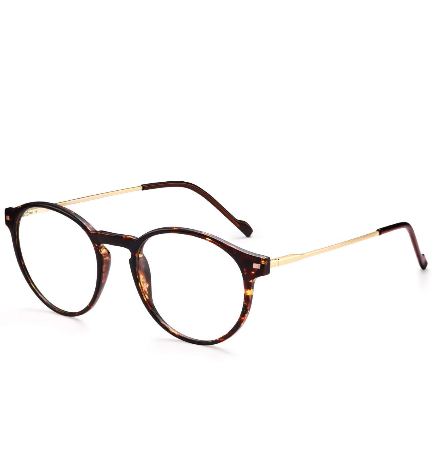 TSEBAN Round Blue Light Filter Glasses | Non-Prescription UV400 Eye Protection for Men & Women - Buy Online on GoSupps.com