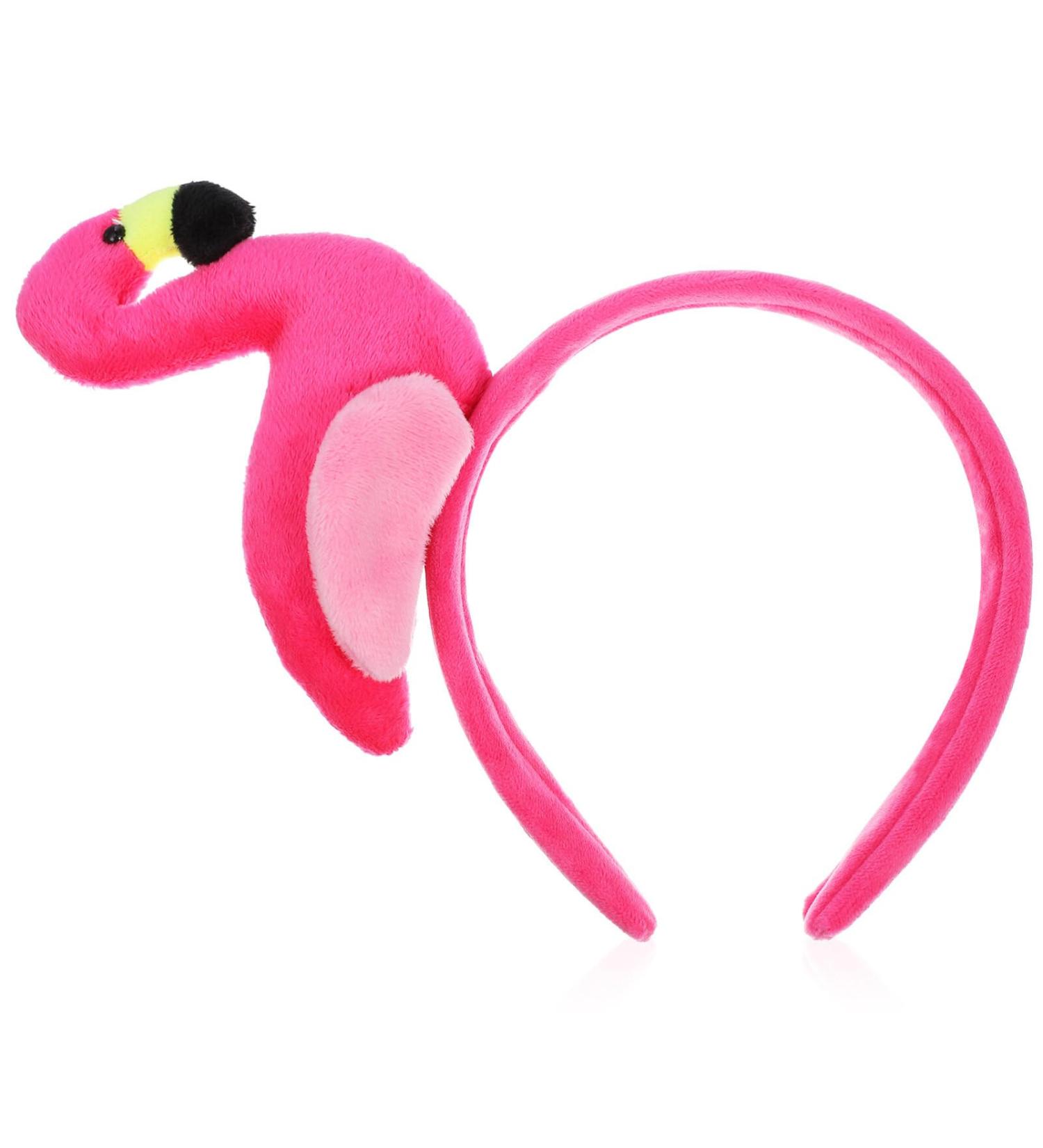 ABOOFAN Flamingo Headband Creative Plush Hawaii Flamingo Headdress Tropical Party Hair Hoop Hat Flamingo Costume Hair Accessories for Girls Women - Buy Online on GoSupps.com