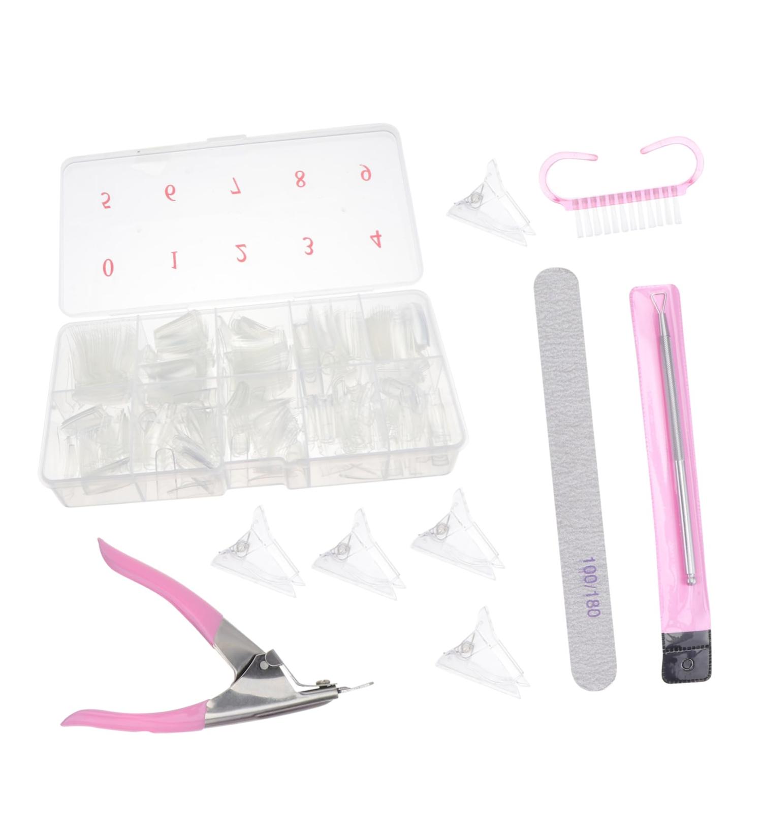 DOITOOL 3 Boxes Nail Art Box Acrylic Nail Tools DIY Nail Tips Nail Kit Clear Nails Stiletto Nails Fake Nail Plate Transparent Nail Tips Kit De Manicura Plastic Products - Buy Online on GoSupps.com