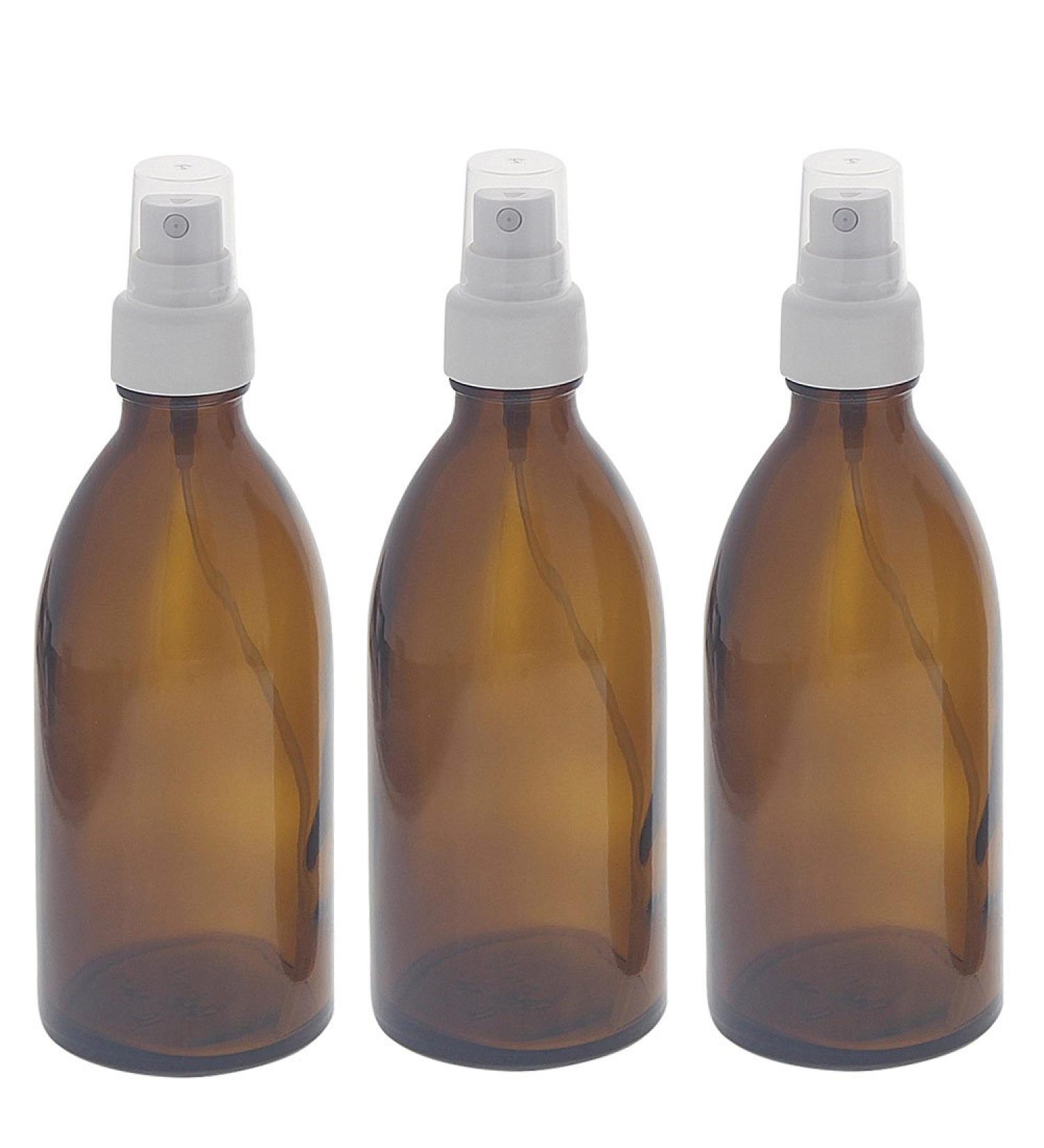 3 150 ml brown glass bottle with atomizer Kosmetex glass spray bottle narrow neck bottle 3 150 ml