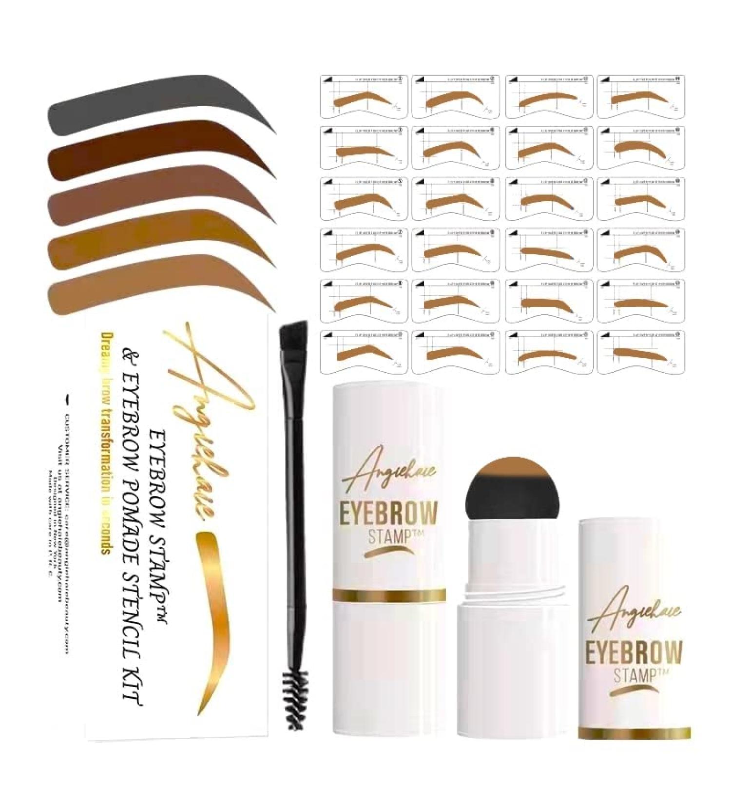 Eyebrow Stamp Stencil Kit with 24 Reusable Brow Stencils - Blonde - Buy Online on GoSupps.com