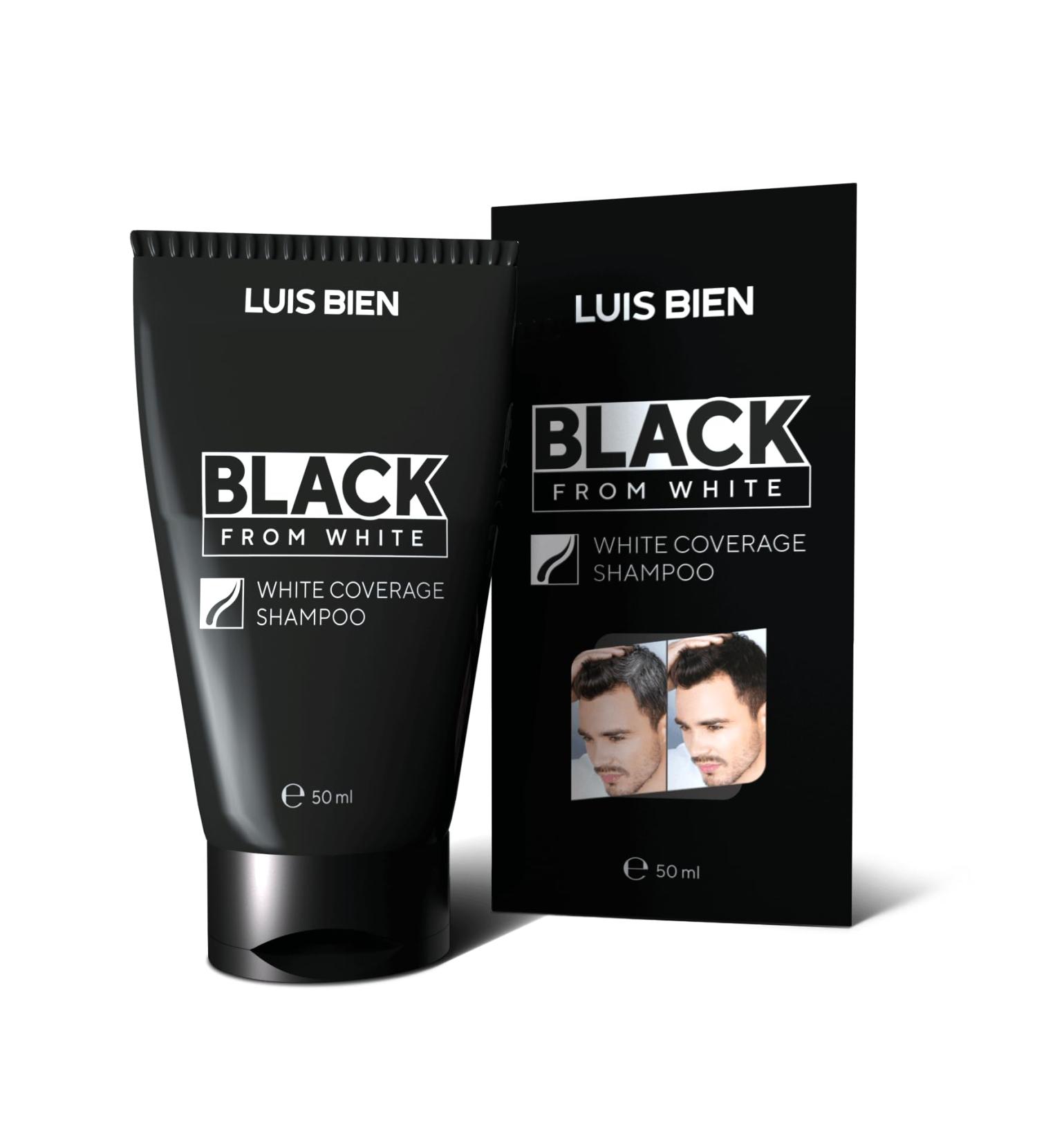 Luis Bien - Black From White Shampoo - Anti-Grey Hair Moisturizing Hair Care - 50 ml - Buy Online on GoSupps.com