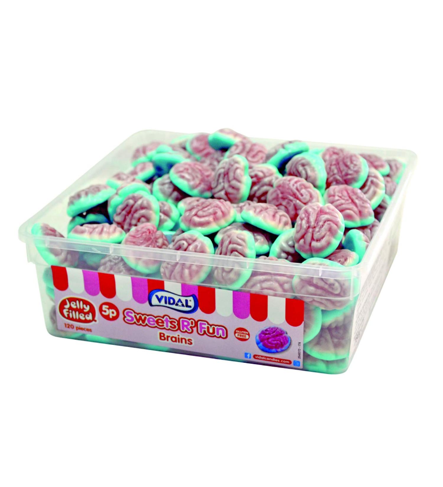 Jelly Filled Brains Fruity in Tub (120 Brains) - Buy Online on GoSupps.com