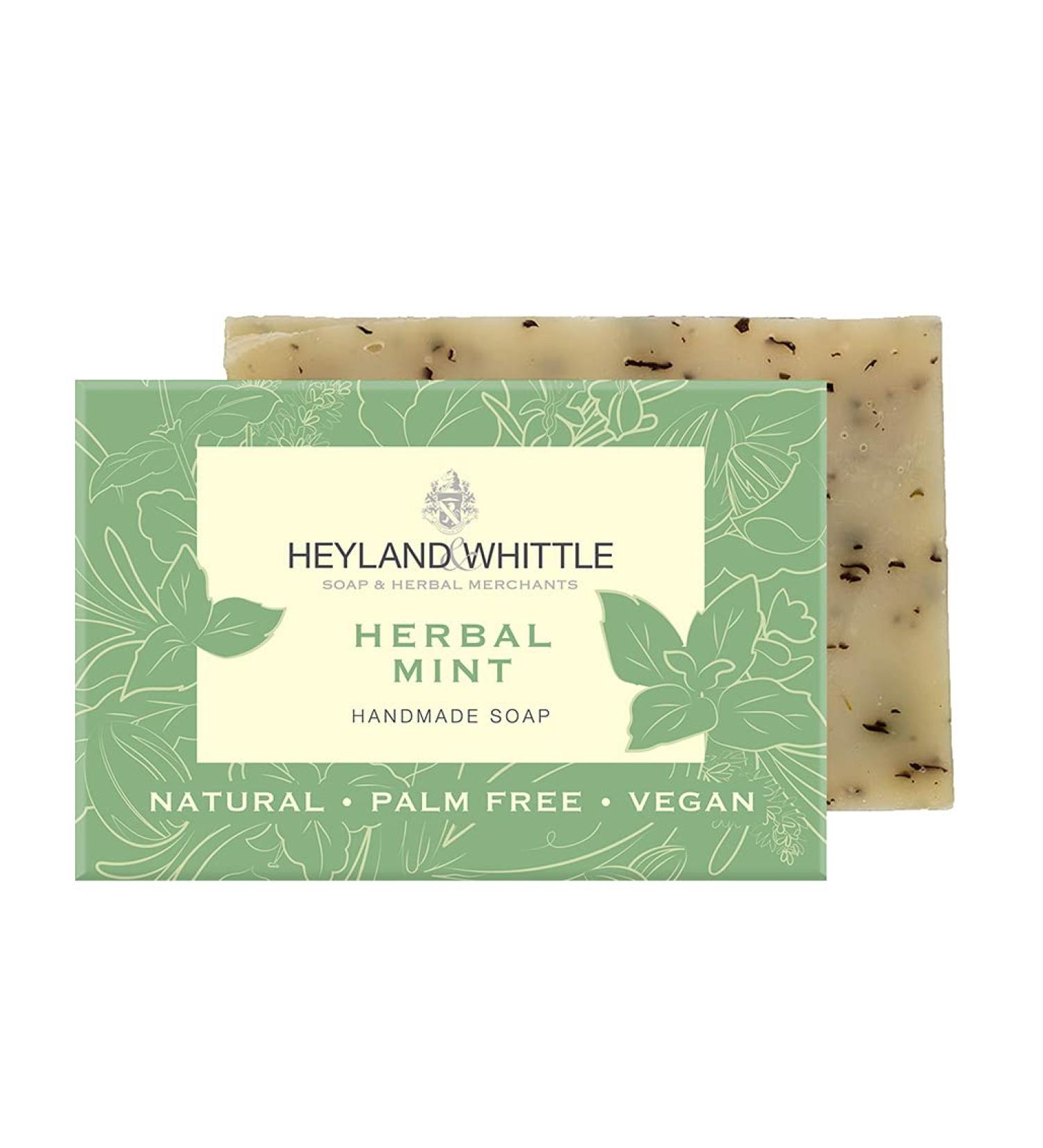 Heyland and Whittle - PALM FREE Herbal Mint Soap Bar 120g - Buy Online on GoSupps.com