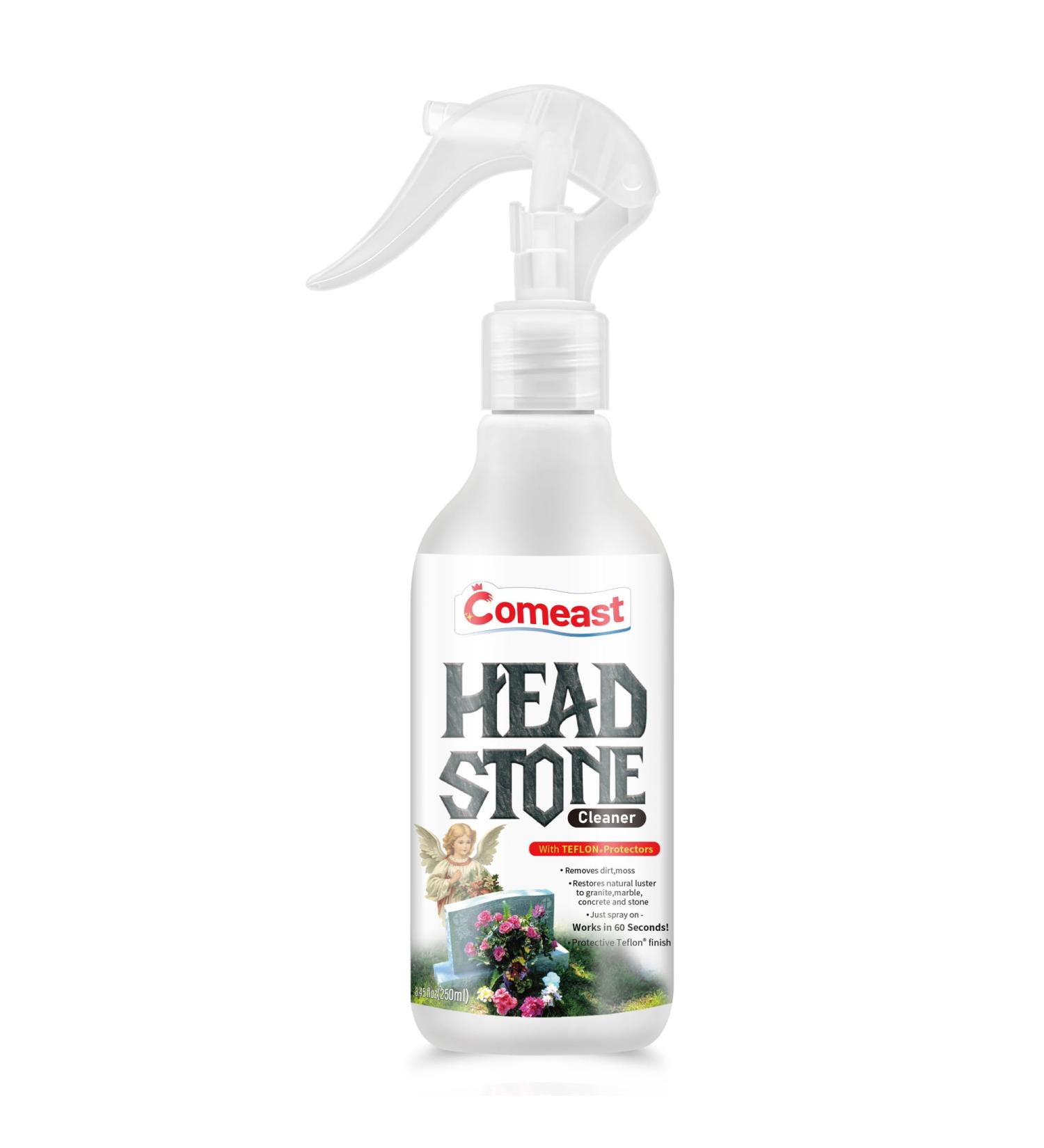 Headstone Cleaner Solution - Restore Graves Tombstones & Gravestones | 8.45 Fl oz - Removes Dirt Plant Growth from Granite Marble Slate & More - Buy Online on GoSupps.com