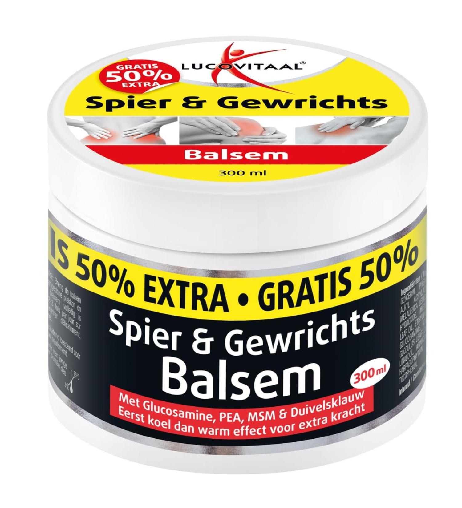  Lucovitaal Lucovitaal Muscle & Joint Balm 50% Extra 300 ml - Buy Online on GoSupps.com