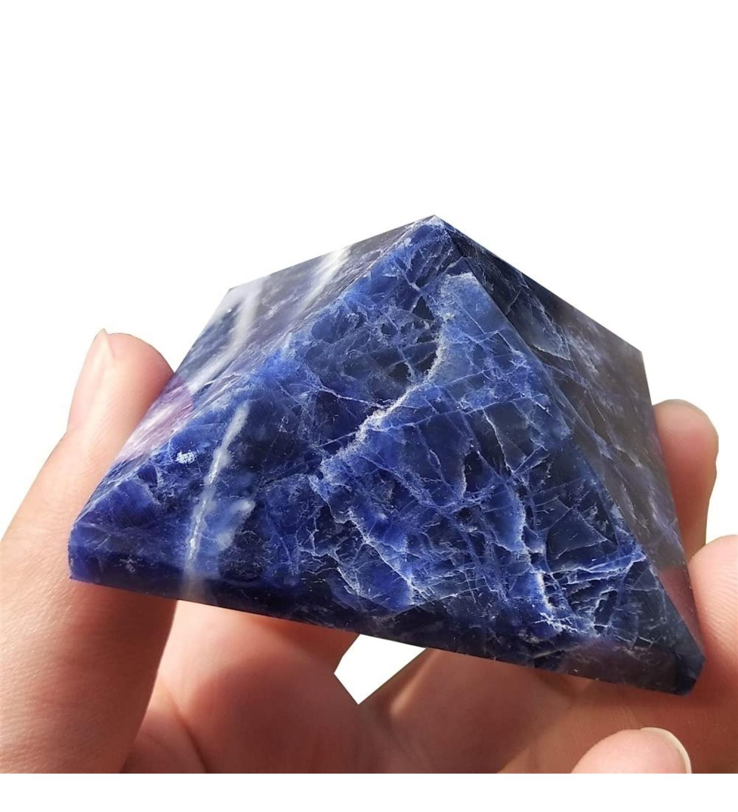 Crystal Rough Beautiful Natural Sodalite Pyramids Crystal Stone Pyramids - Buy Online on GoSupps.com