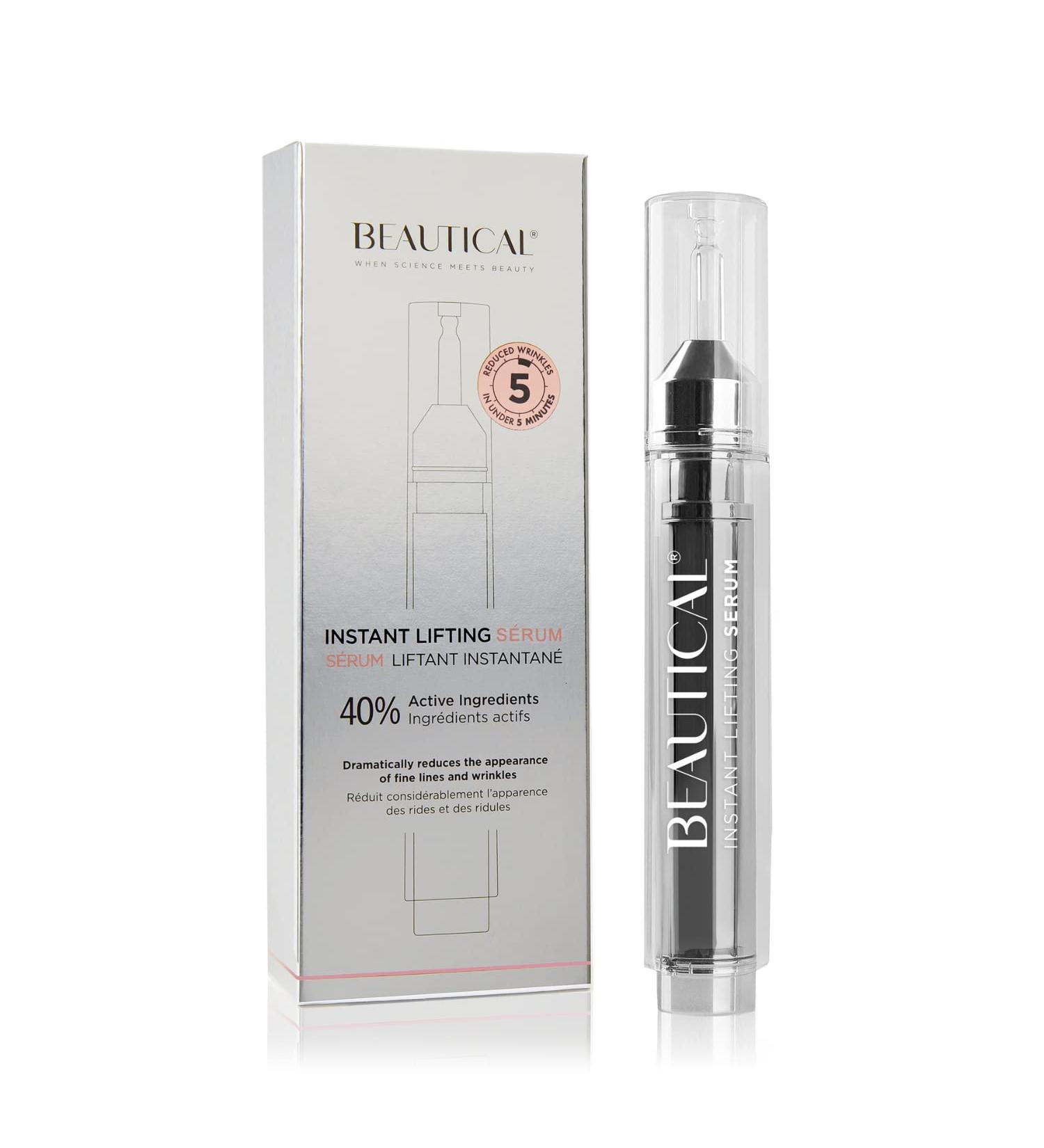 BEAUTICAL Instant Lifting Serum Anti-wrinkle Eye & Face Serum with Hyaluronic Acid and Peptides Smooths the Look of Fine Lines Hydrates & Refreshes Skin Fast-Absorbing Formula 15ml - Buy Online on GoSupps.com