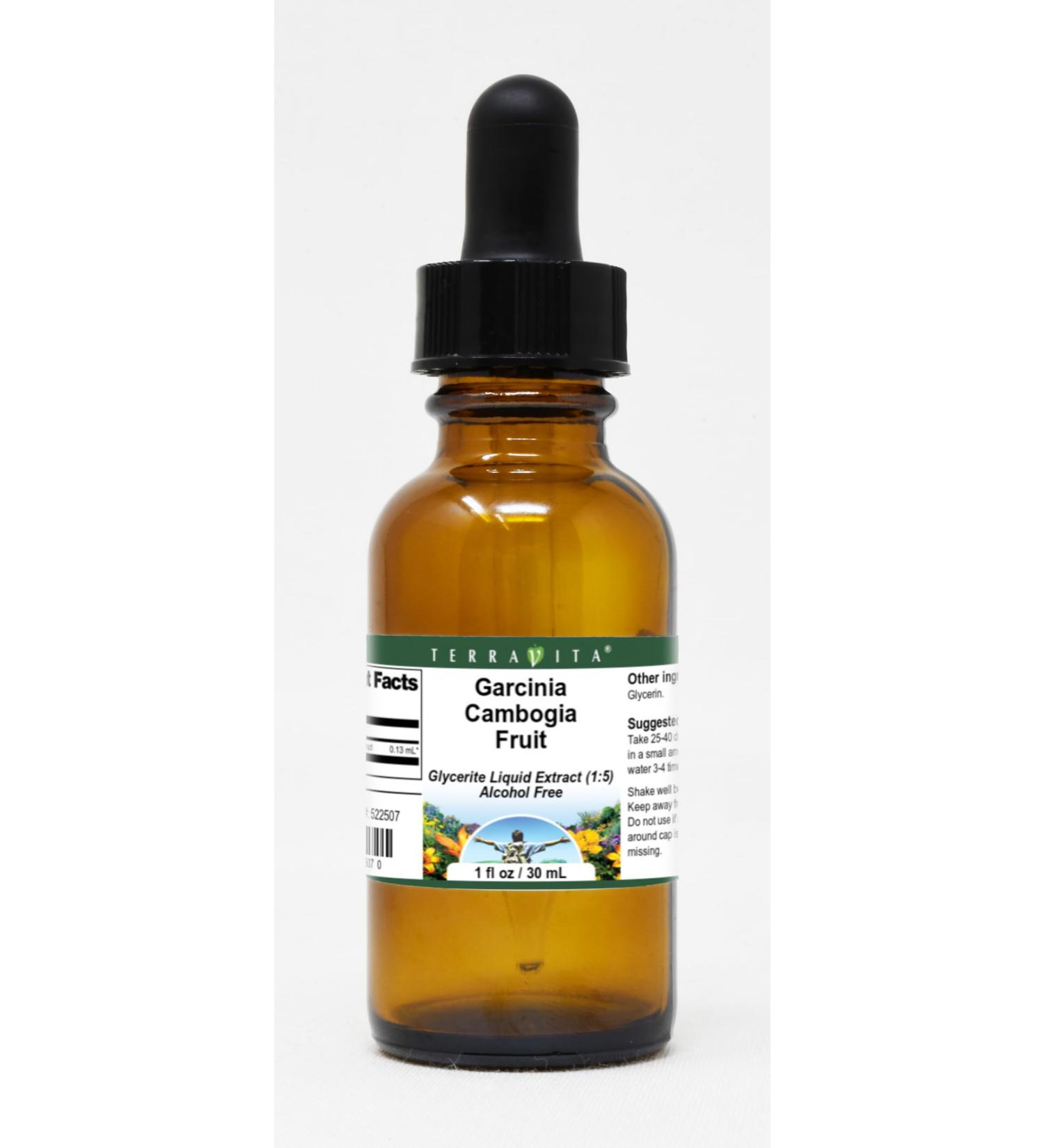 Garcinia Cambogia Liquid Extract (1:5) - Flavorless Glycerite - 1 oz - International Shipping Available - Buy Online on GoSupps.com