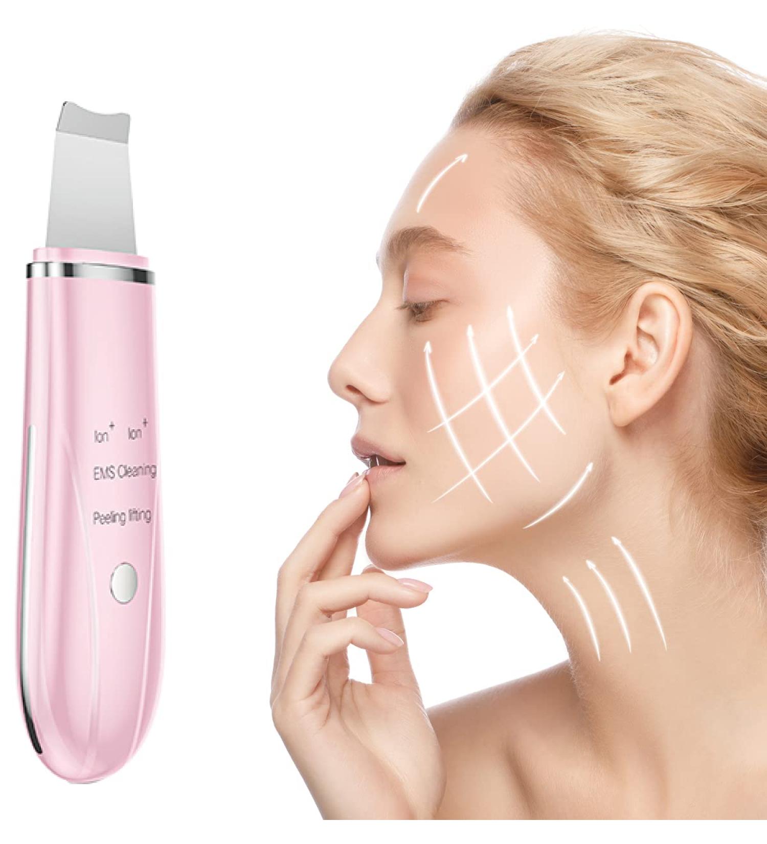 Buy Pink Facial Skin Scrubber | Pore Cleaner & Peeling Device for Deep Skin Cleaning International Shipping Available - Buy Online on GoSupps.com