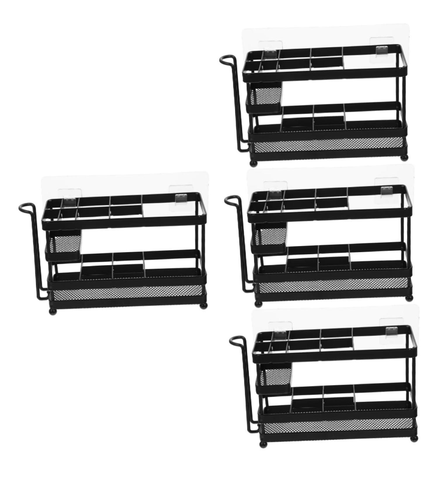 Buy Cabilock 4-Piece No-Drill Toothpaste Rack & Shower Organizer - Stylish Bathroom Storage Solution - Buy Online on GoSupps.com