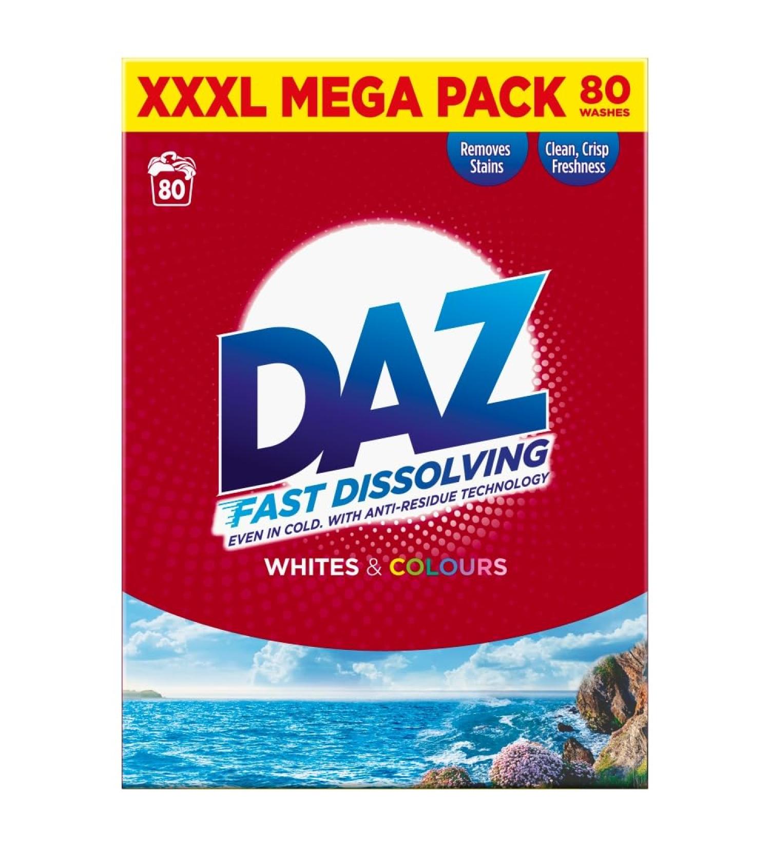 Daz Washing Powder For Whites & Colours 80 Washes 4kg